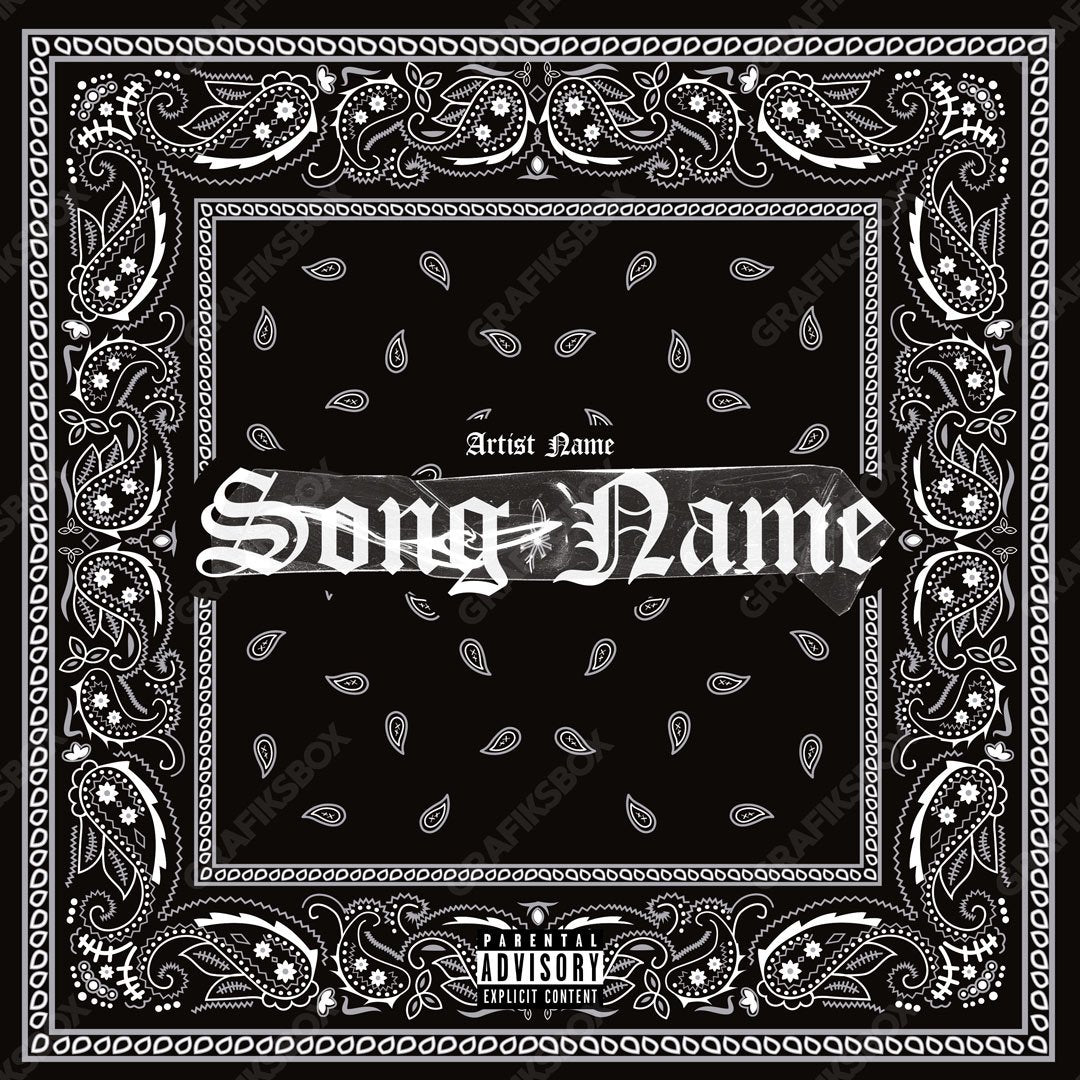 Black bandana premade cover art