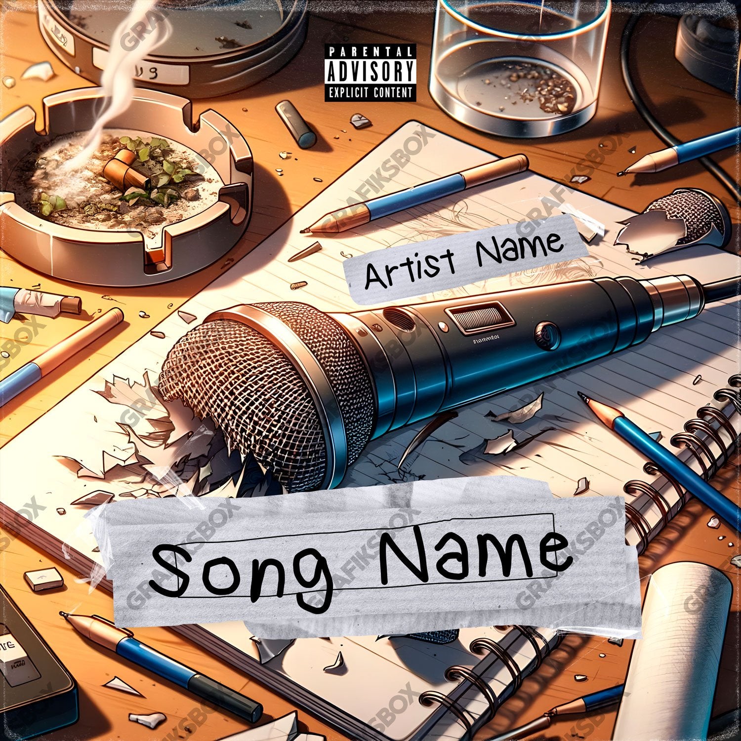 Blocking premade cover art