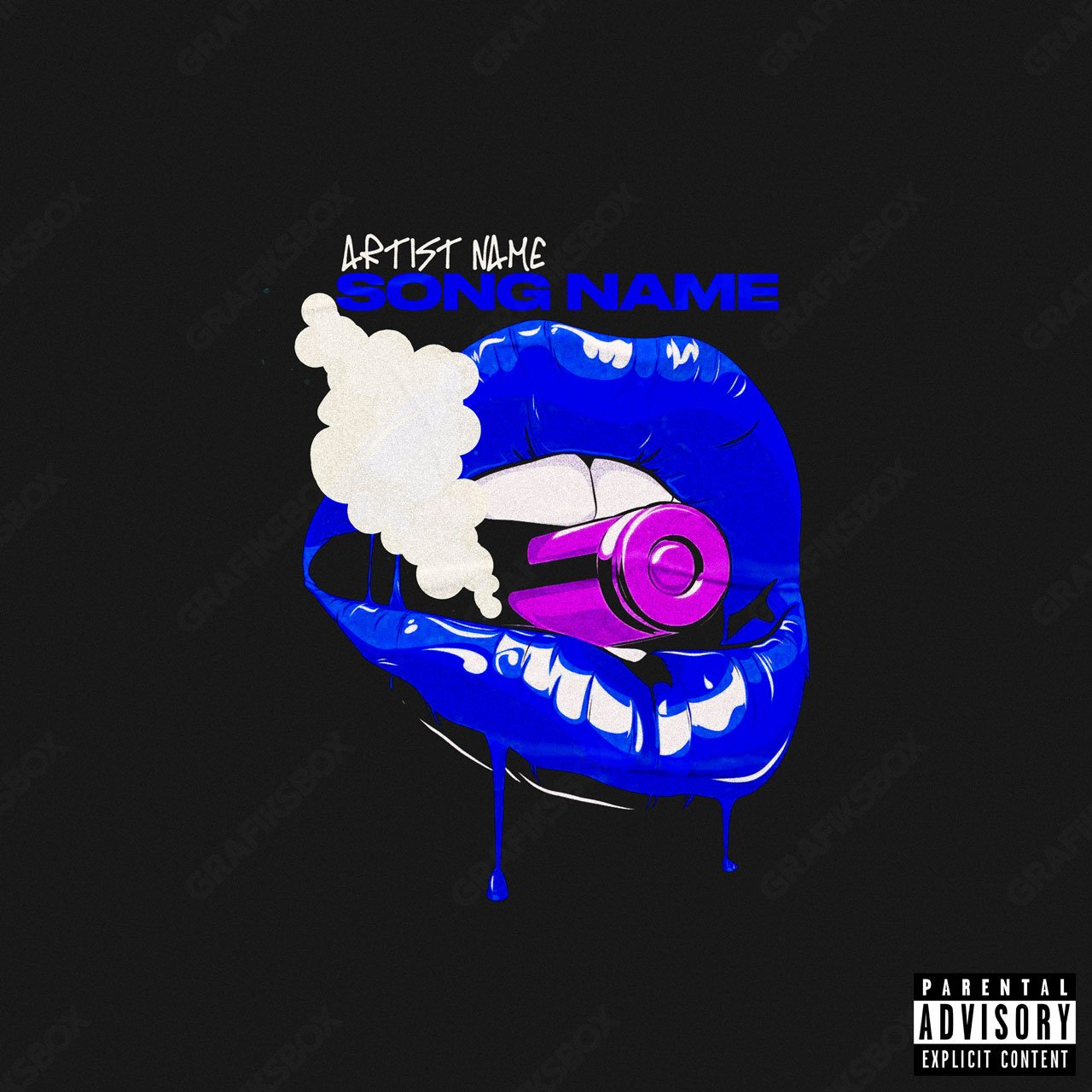 blue lips premade cover art