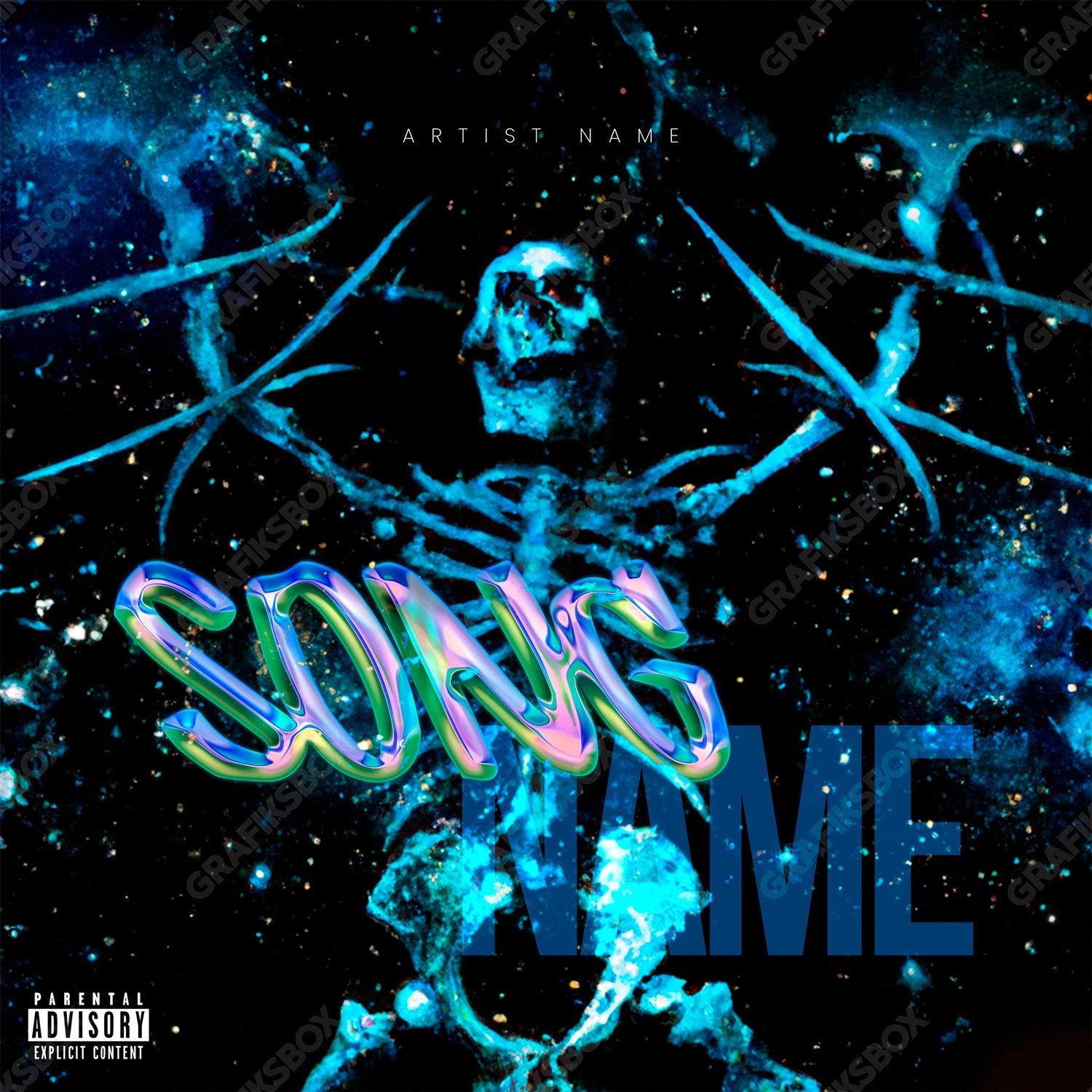 Blue Skele premade cover art