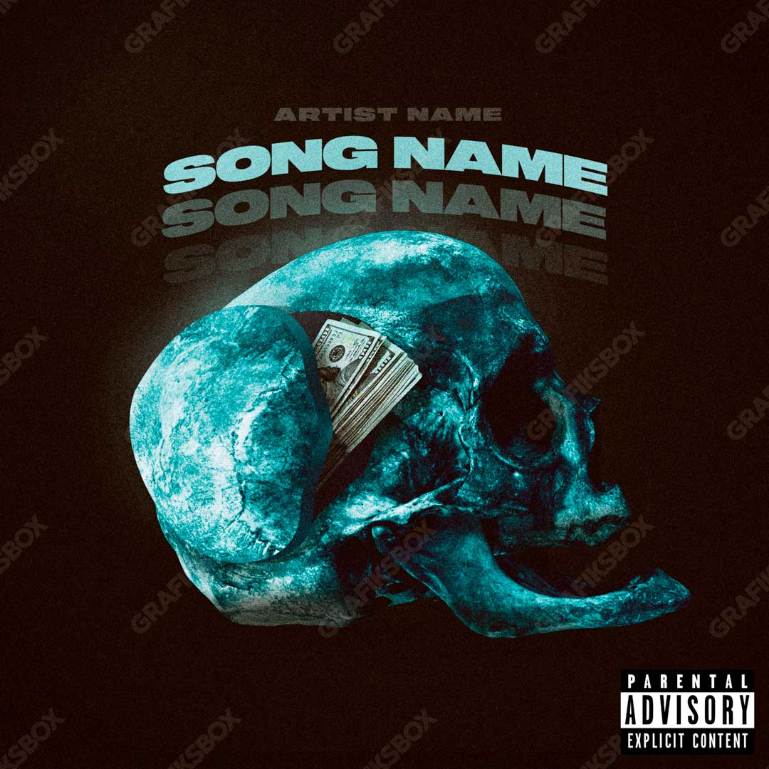 blue skull premade cover art