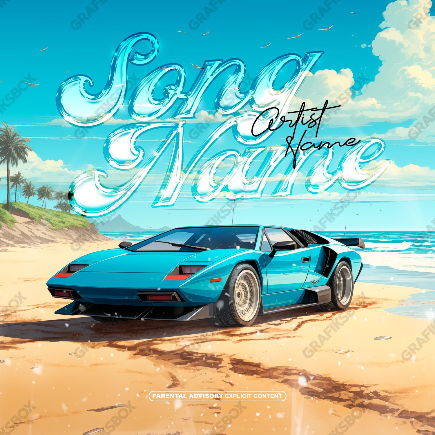 Blue Summer premade cover art