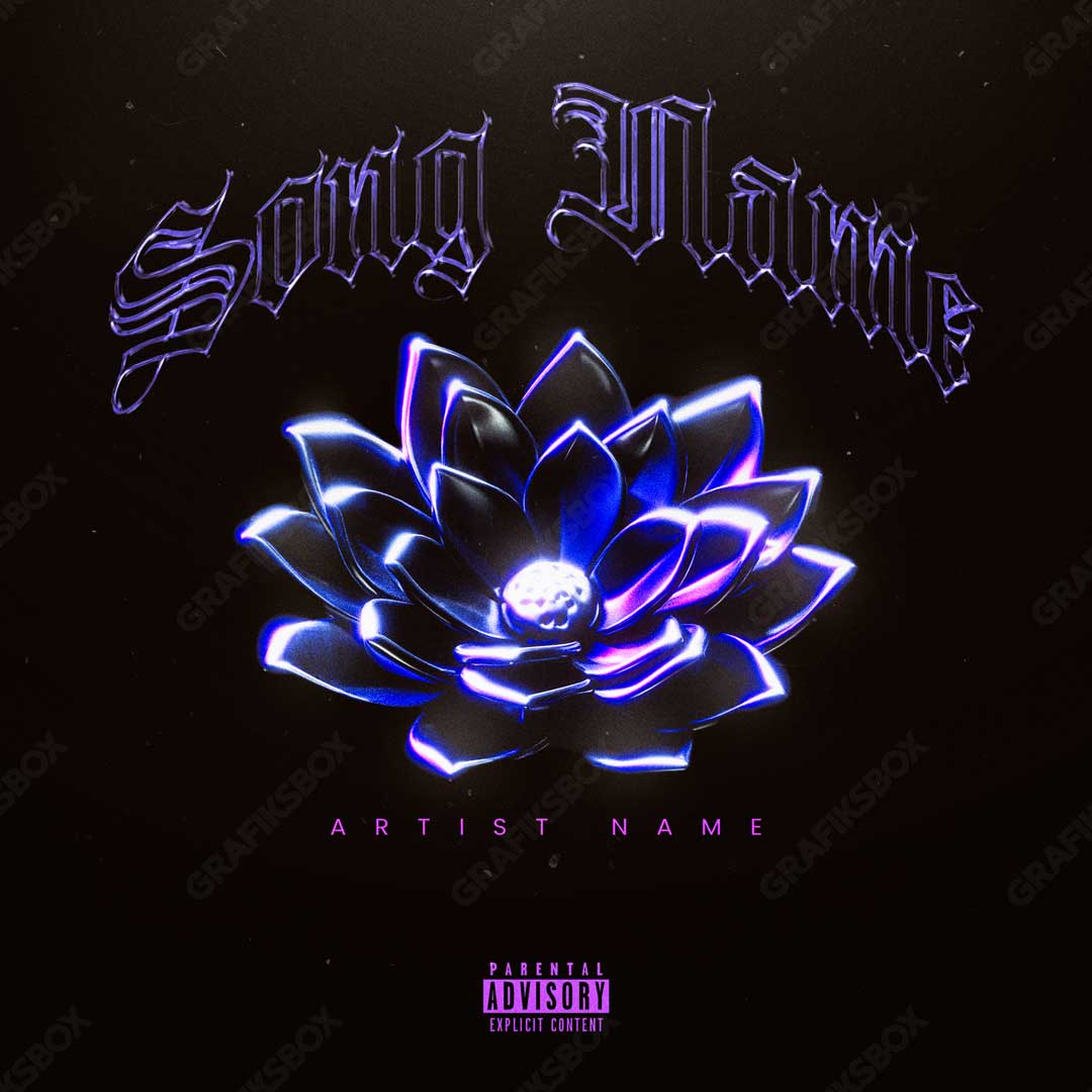 chrome flower premade cover art