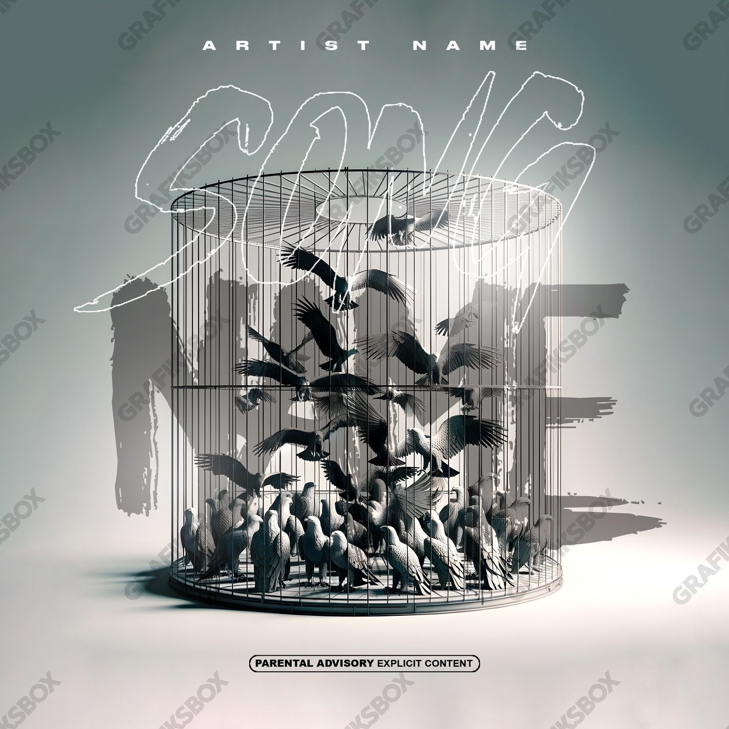 Caged premade cover art