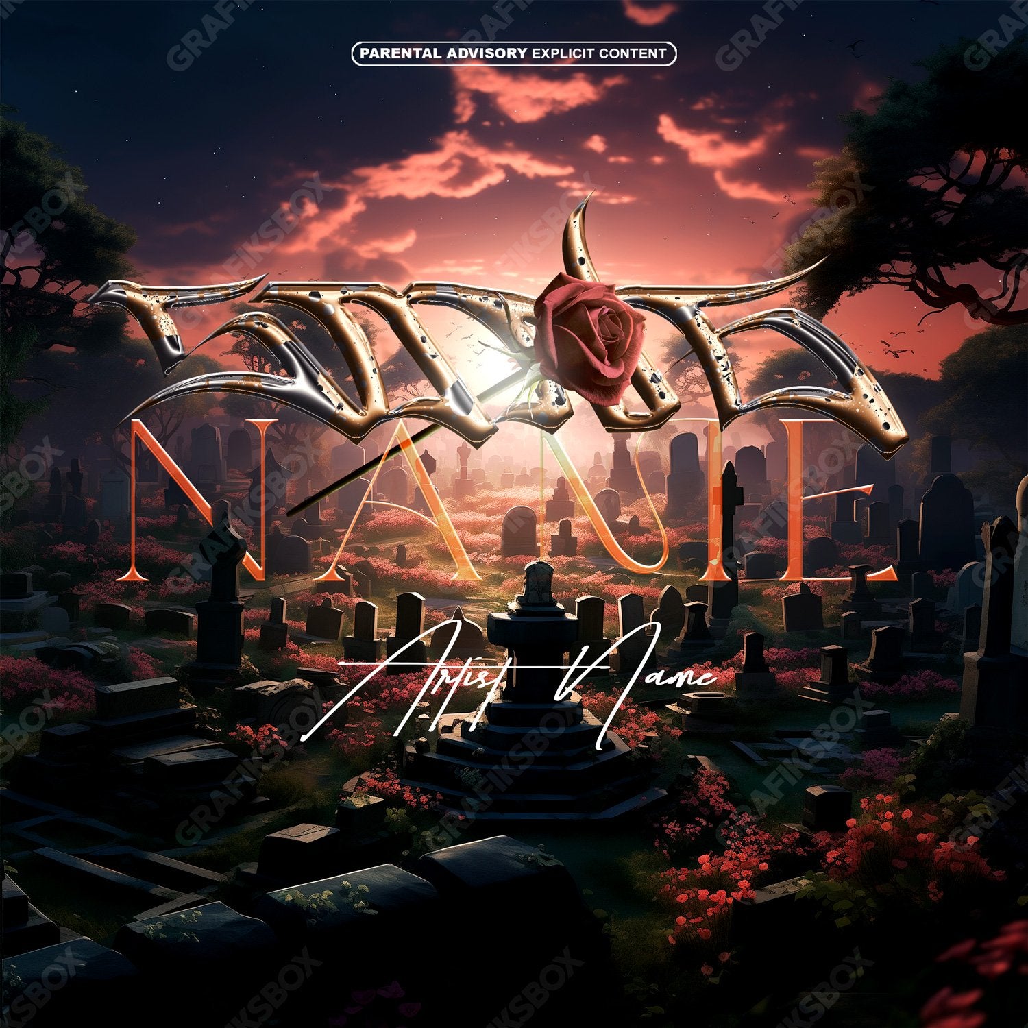 Cemetery premade cover art