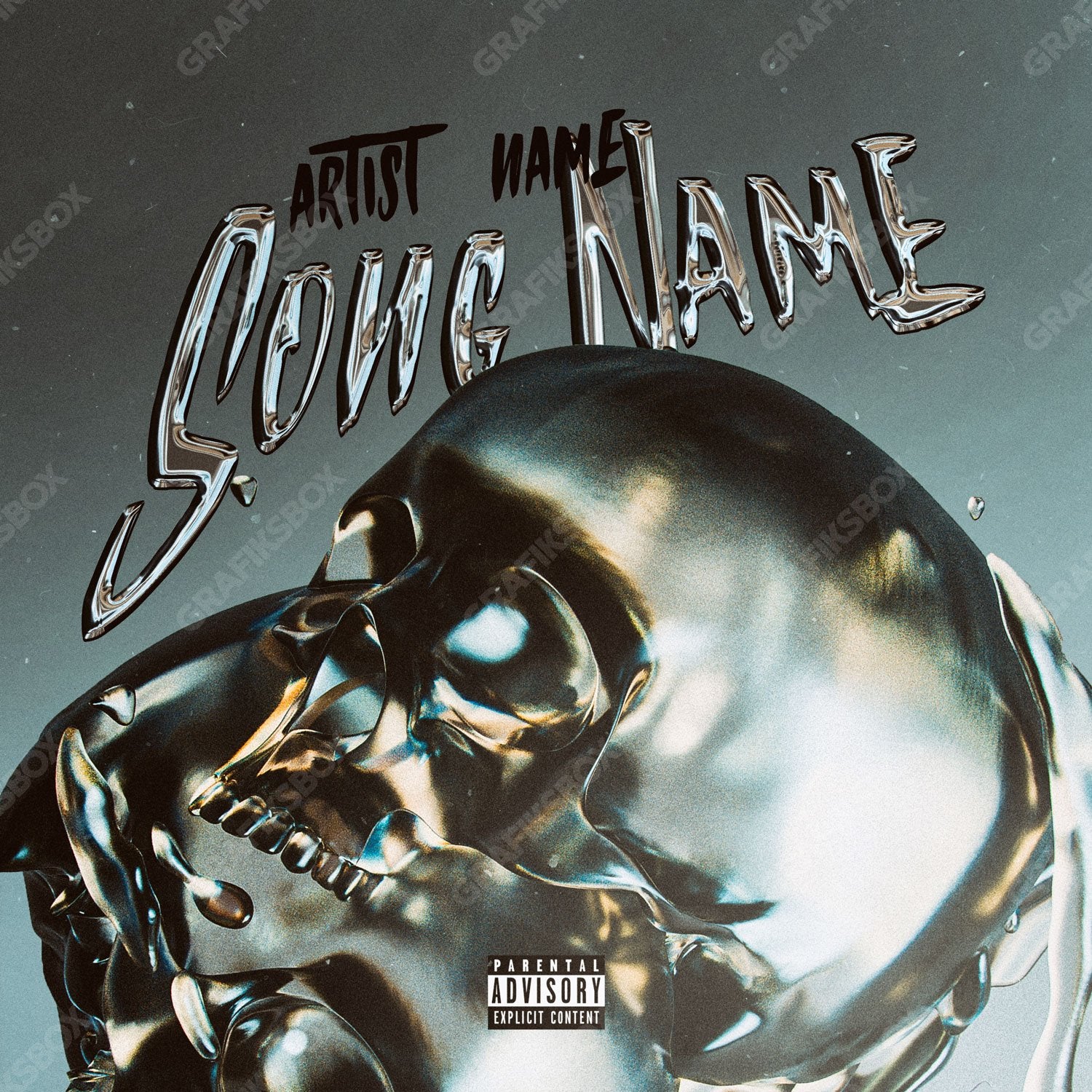 Chrom Skull premade cover art