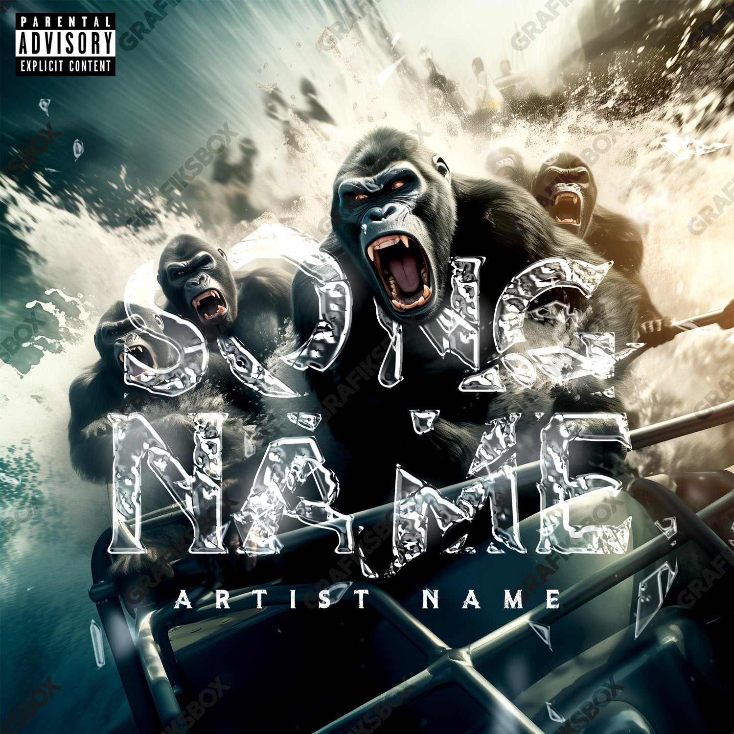 Crazy Gorila premade cover art