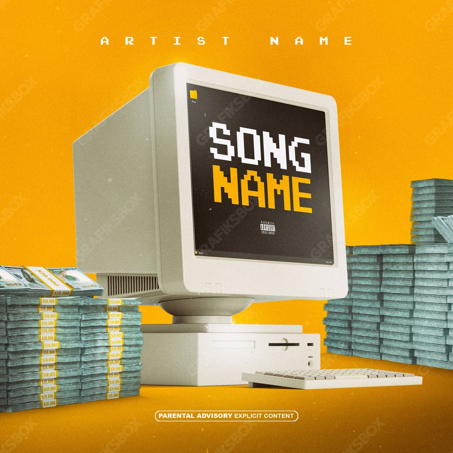 Cyber Hustle premade cover art