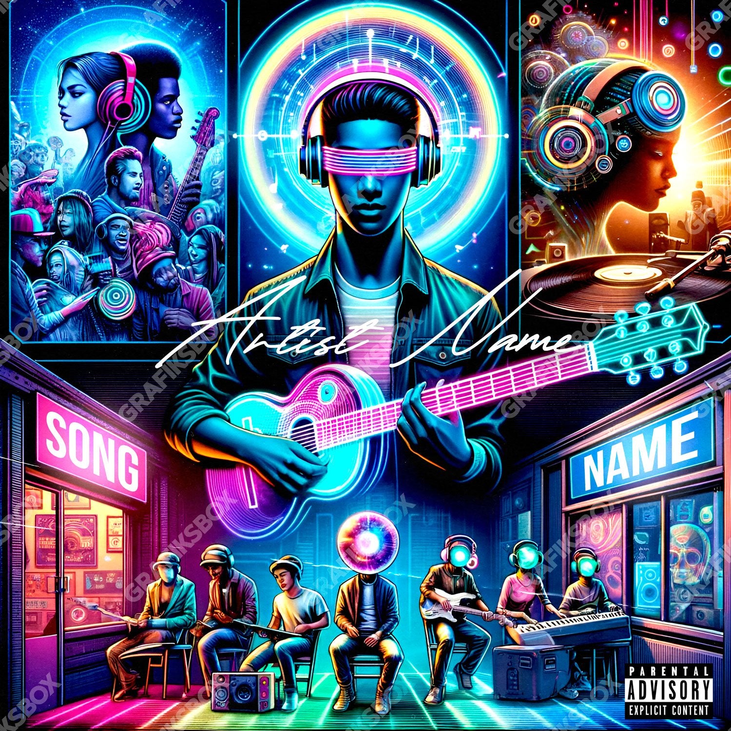 Cyber Song premade cover art