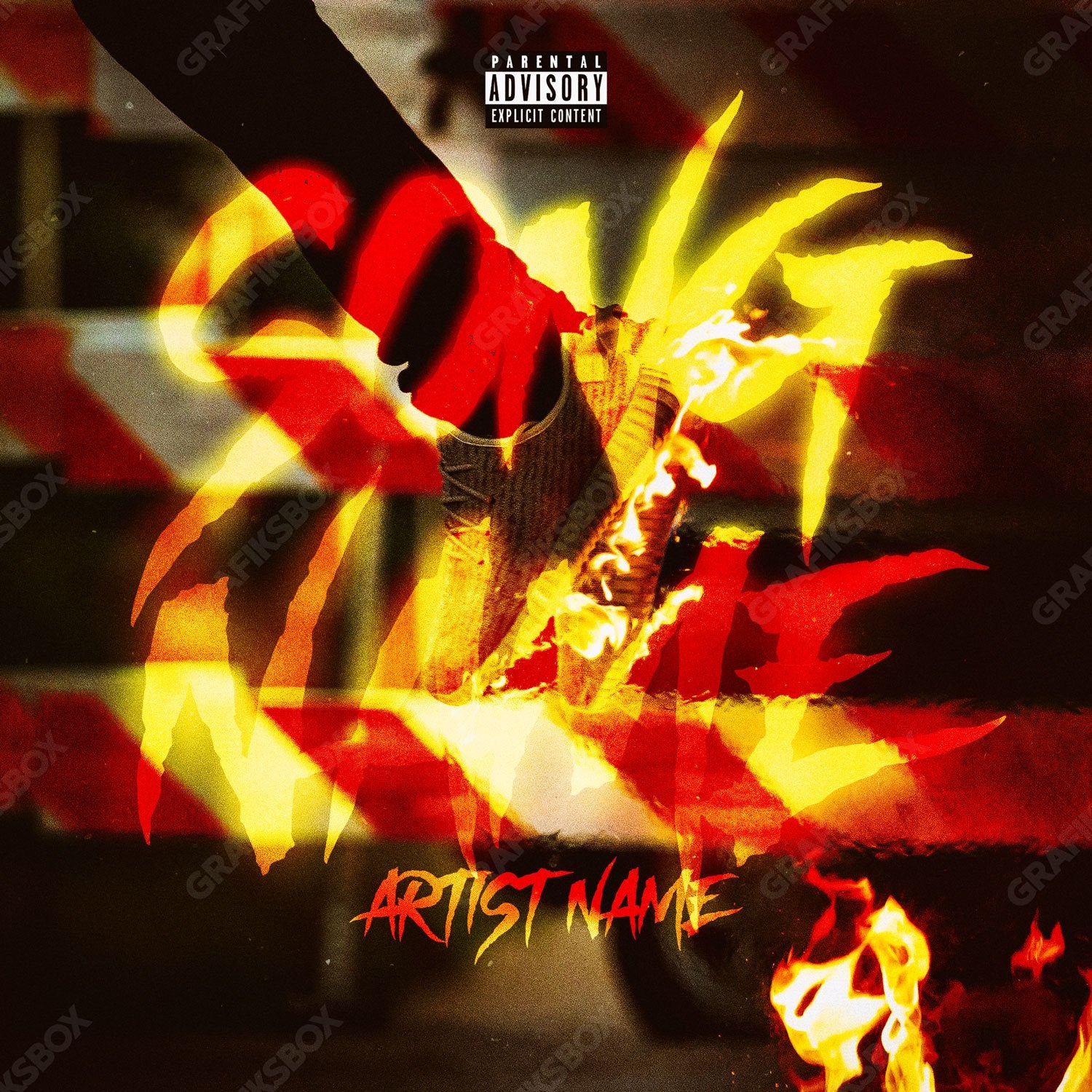 Fire Yeezy premade cover art