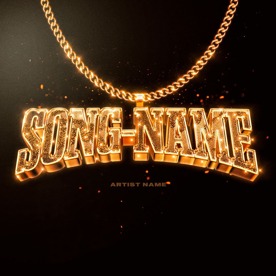 gold chain premade cover art