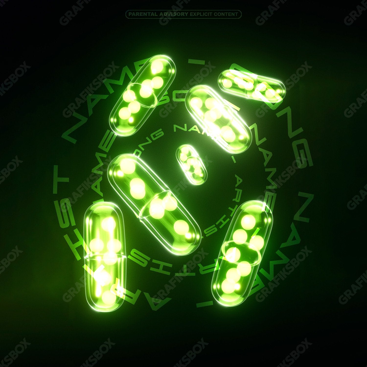 Green Pill premade cover art