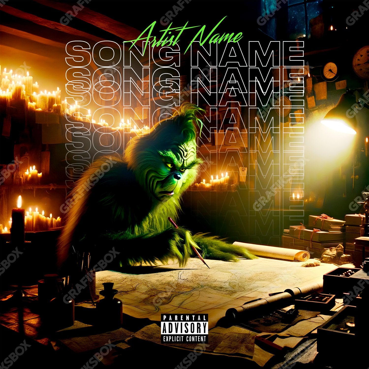 Grinch Plans premade cover art