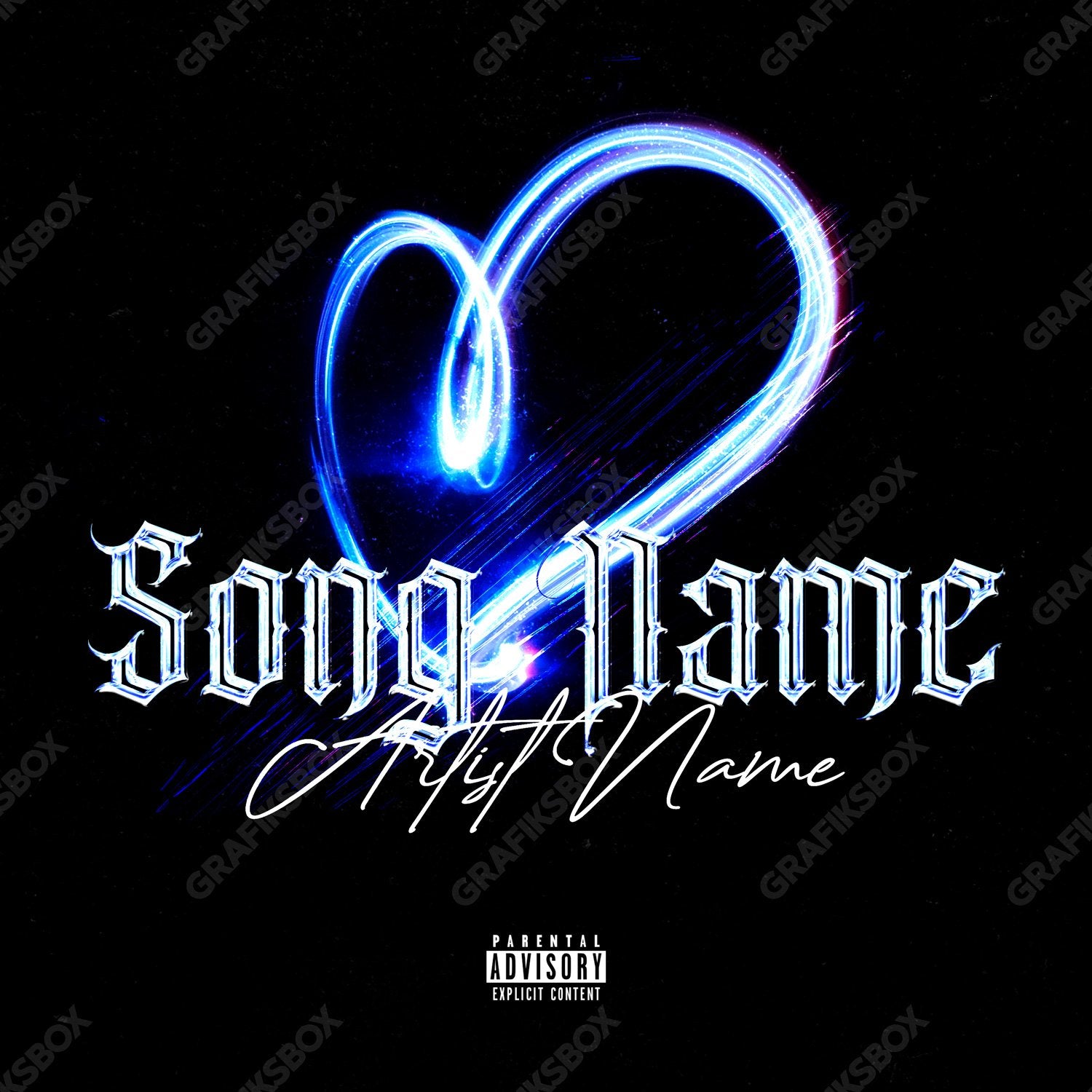 Heart Neon premade cover art