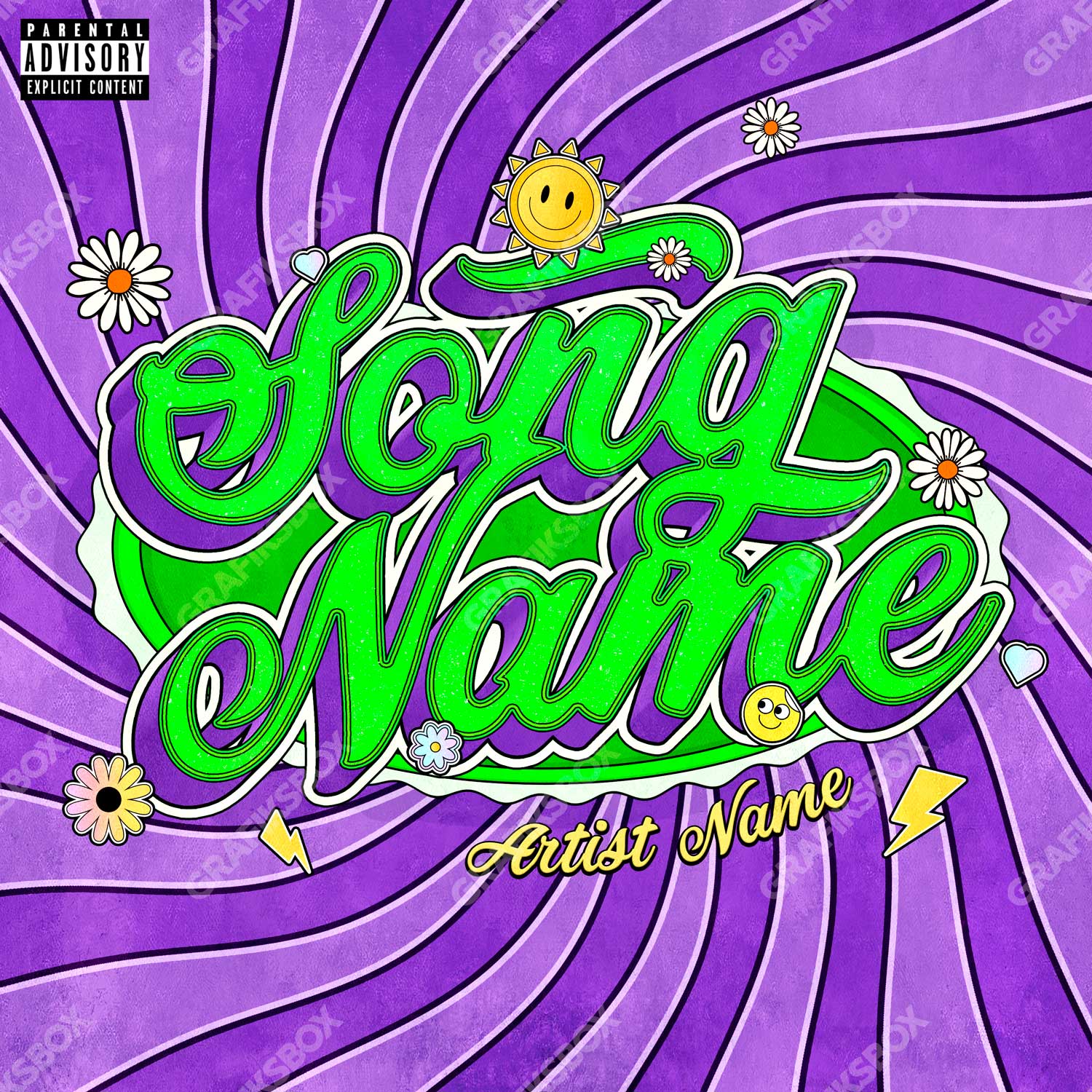 Hippie Flower premade cover art