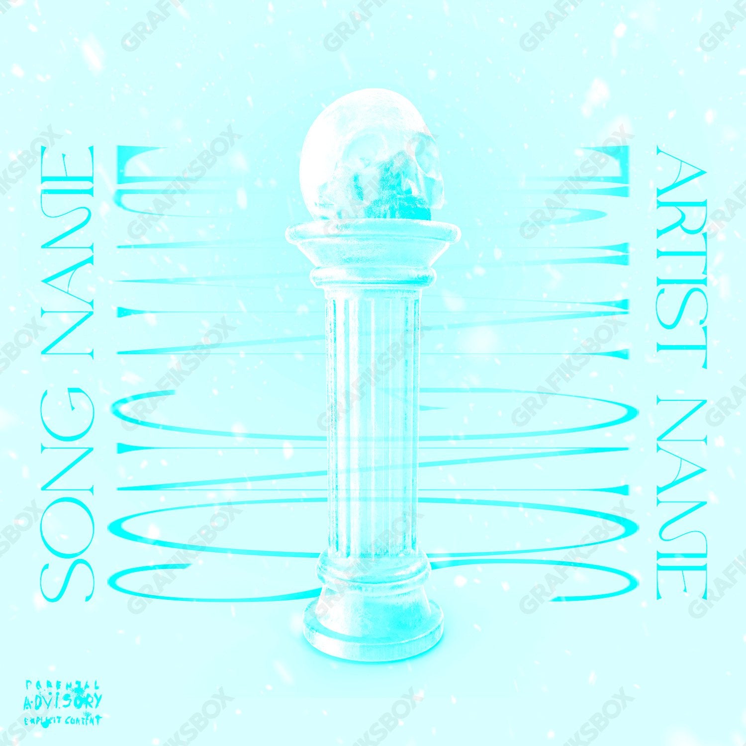 Ice Skull premade cover art