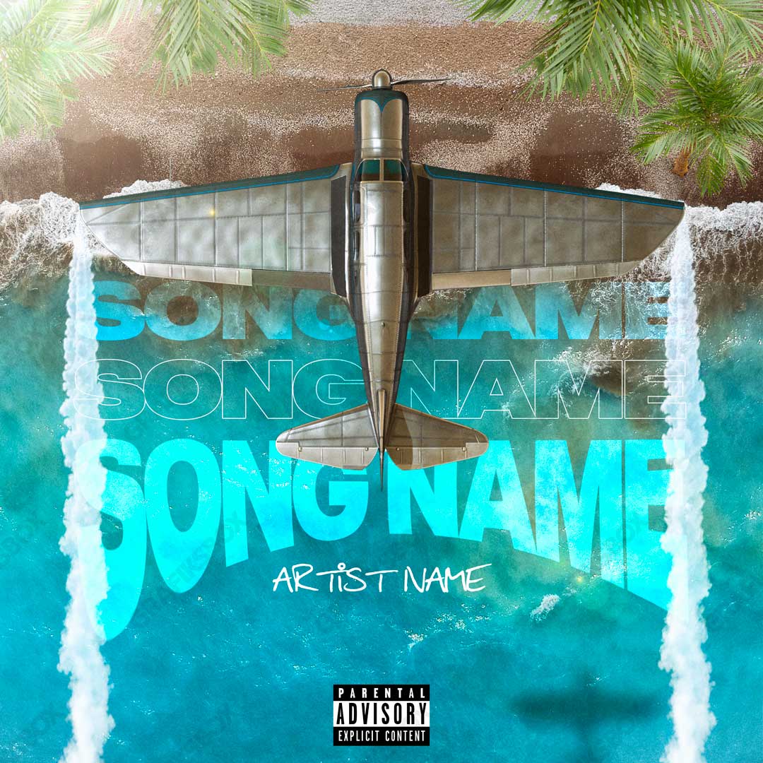 landing plane premade cover art