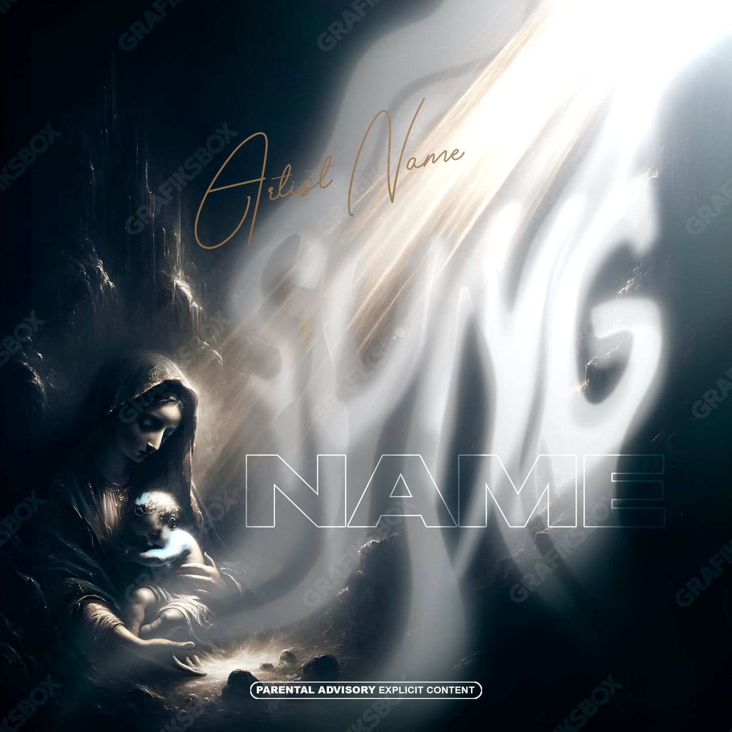 Lighted premade cover art