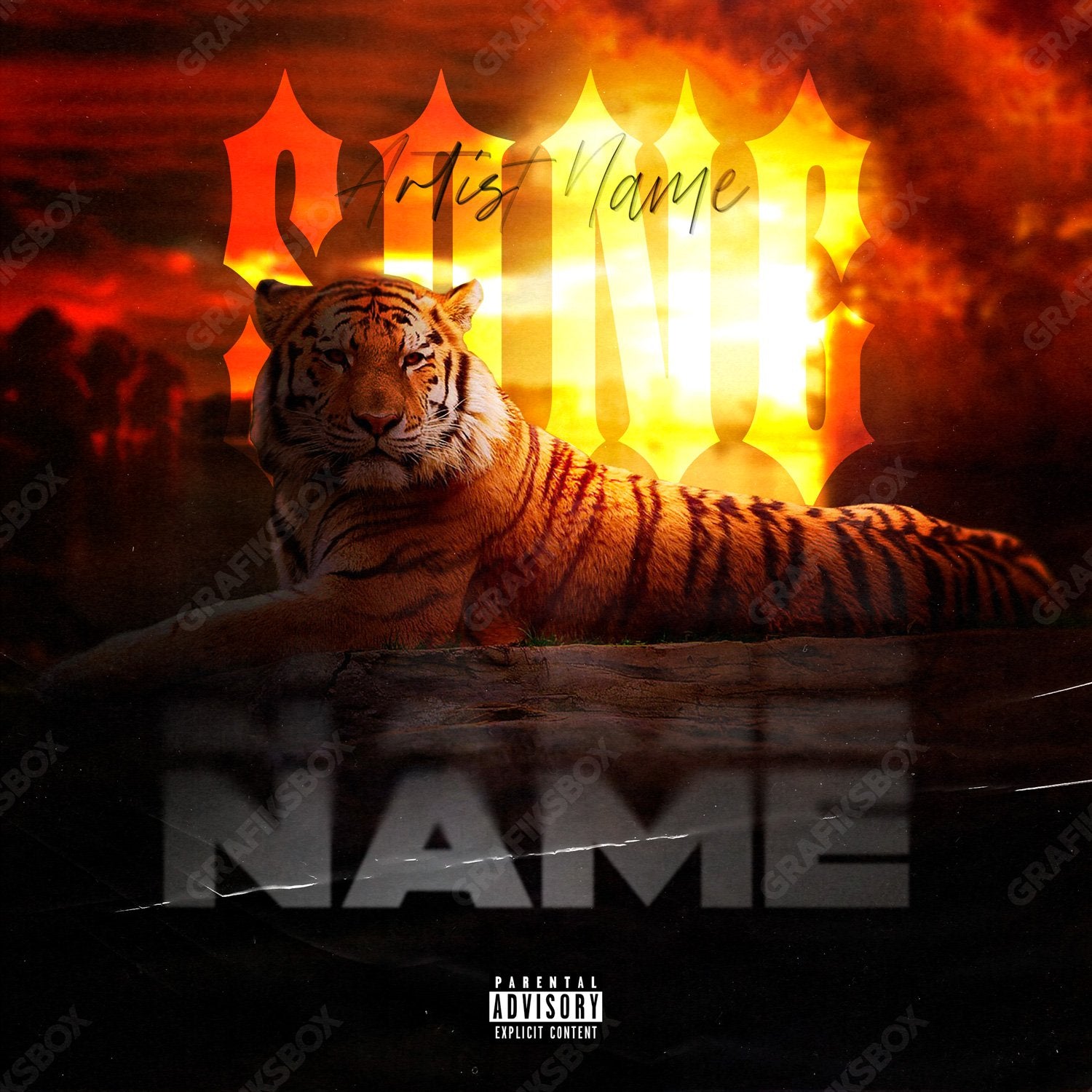 Tiger Sun premade cover art