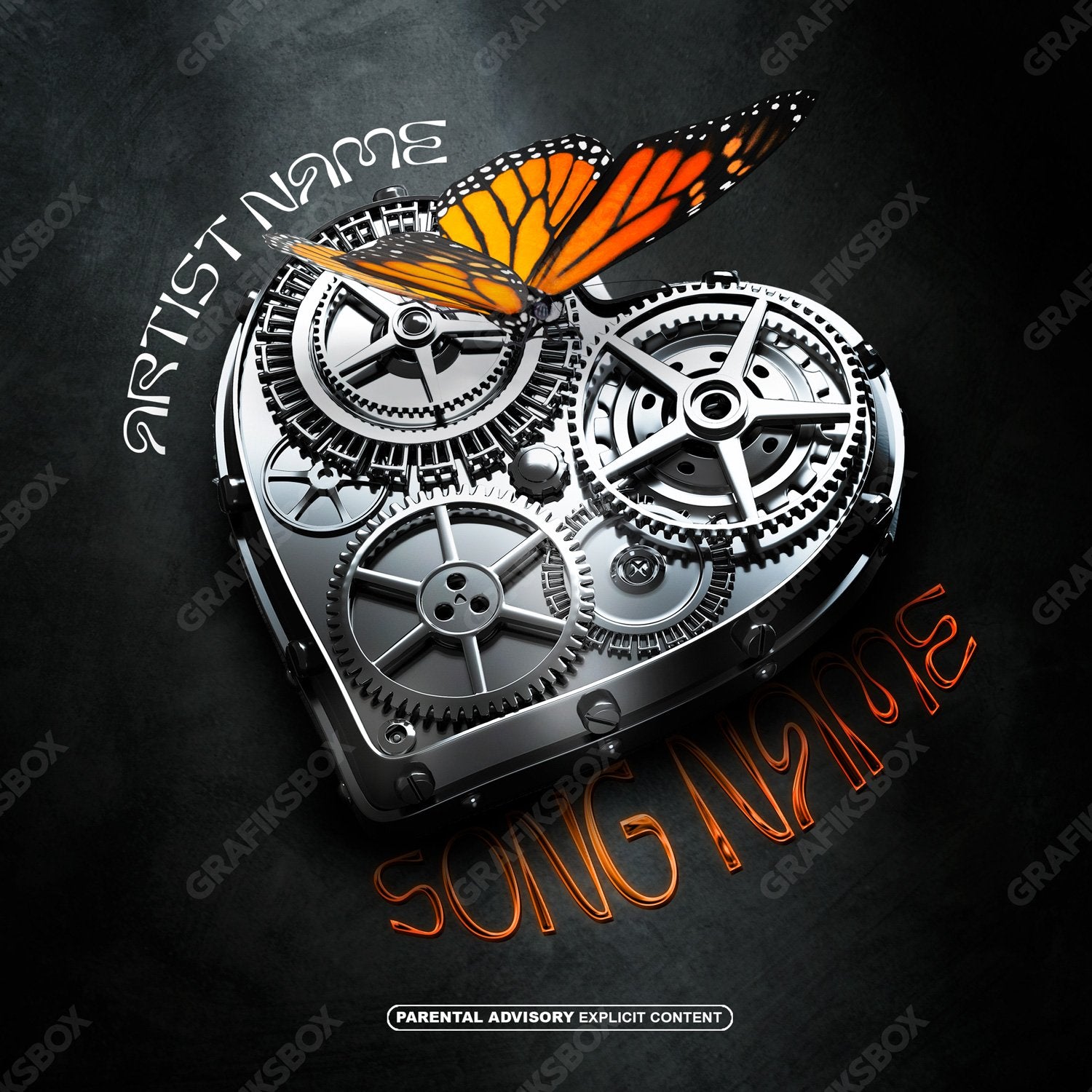 Mechanical premade cover art