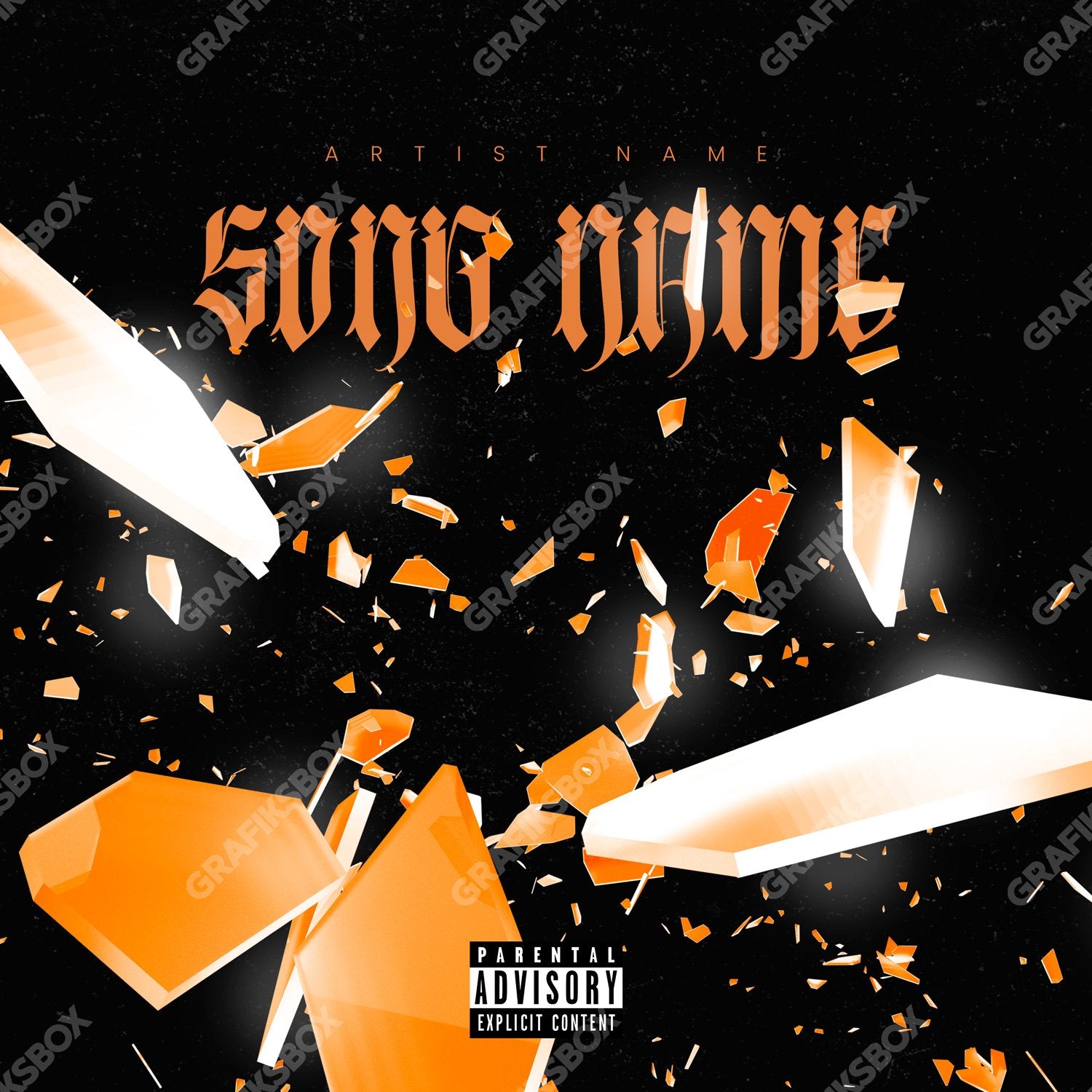 Orange Crash premade cover art