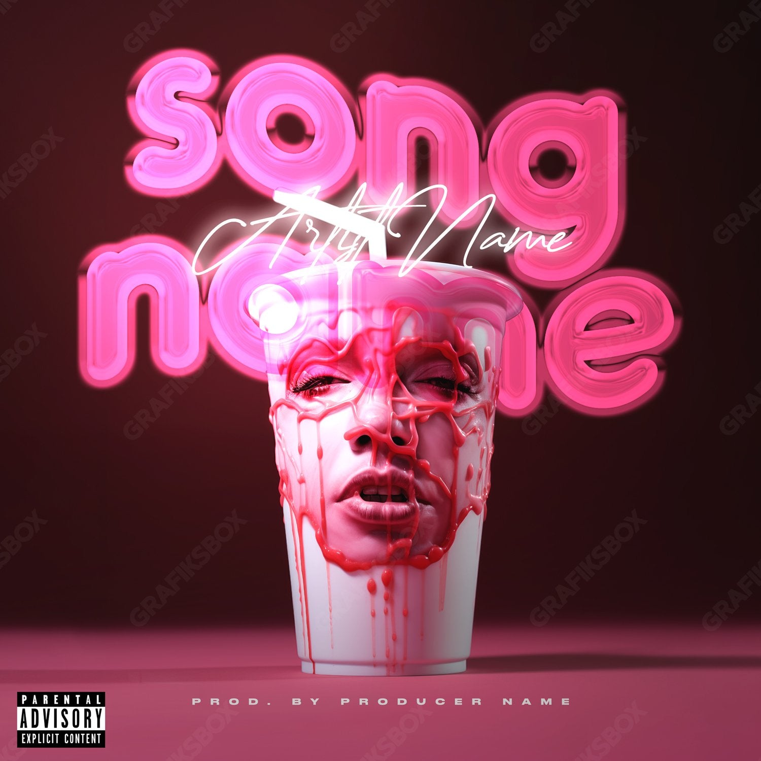 Pink Cup premade cover art
