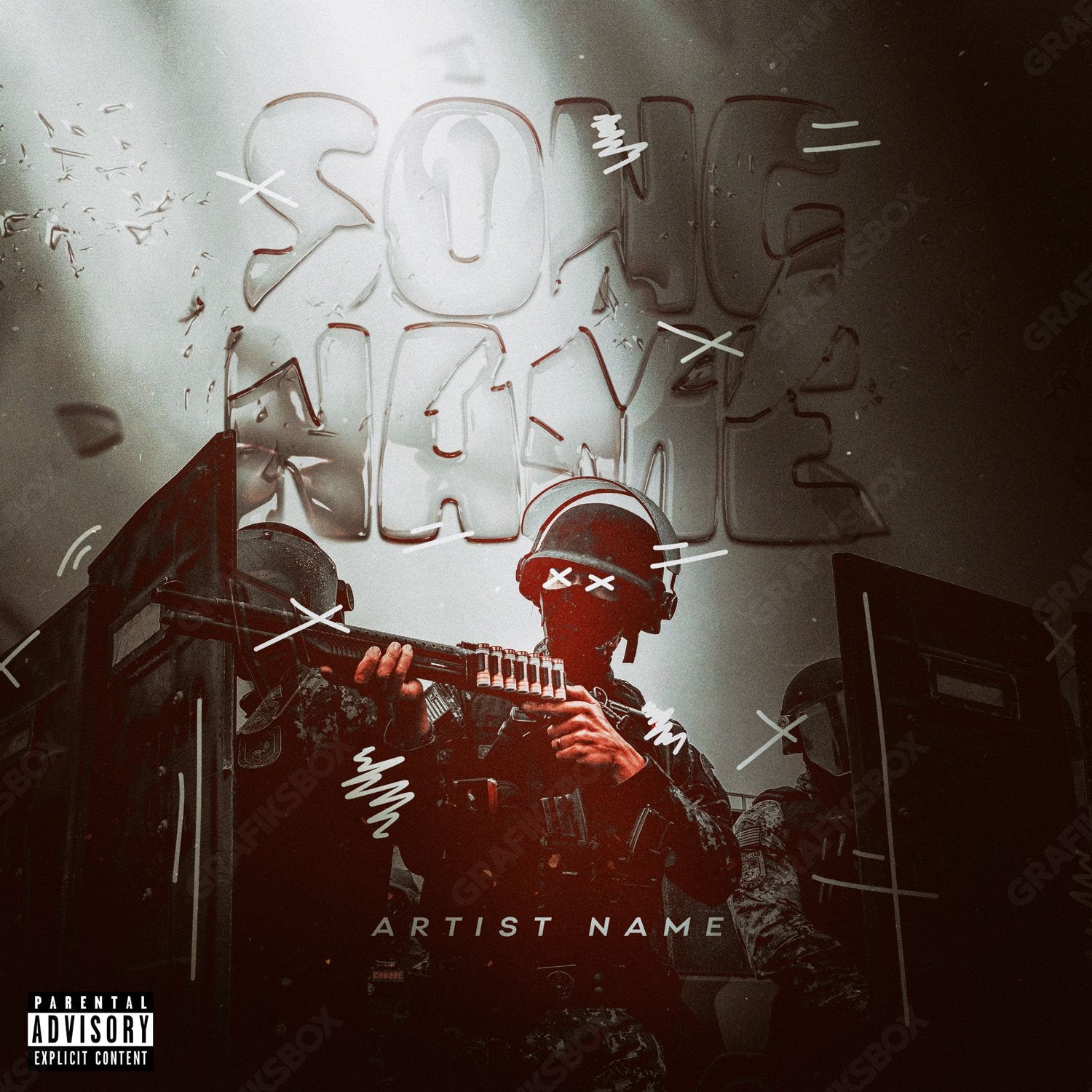 Red Battle premade cover art