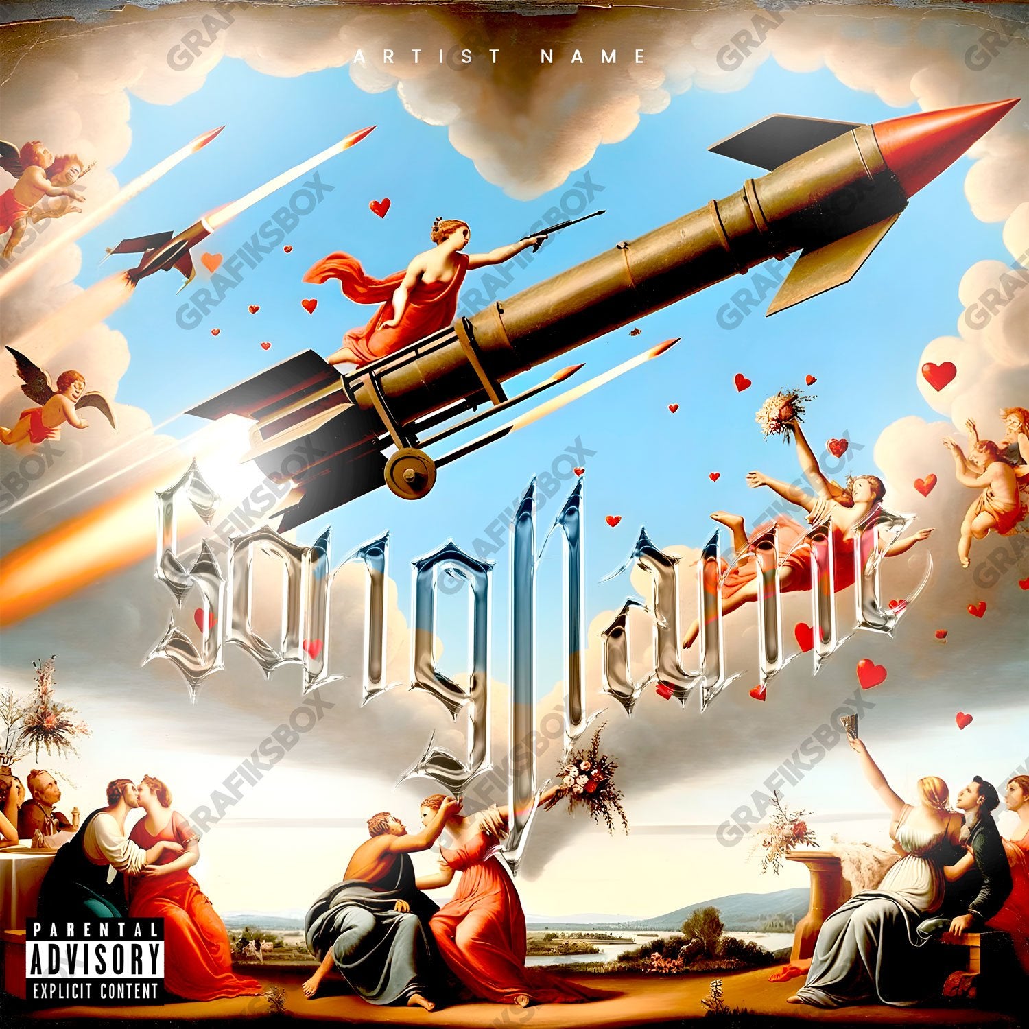 Rocket Love premade cover art