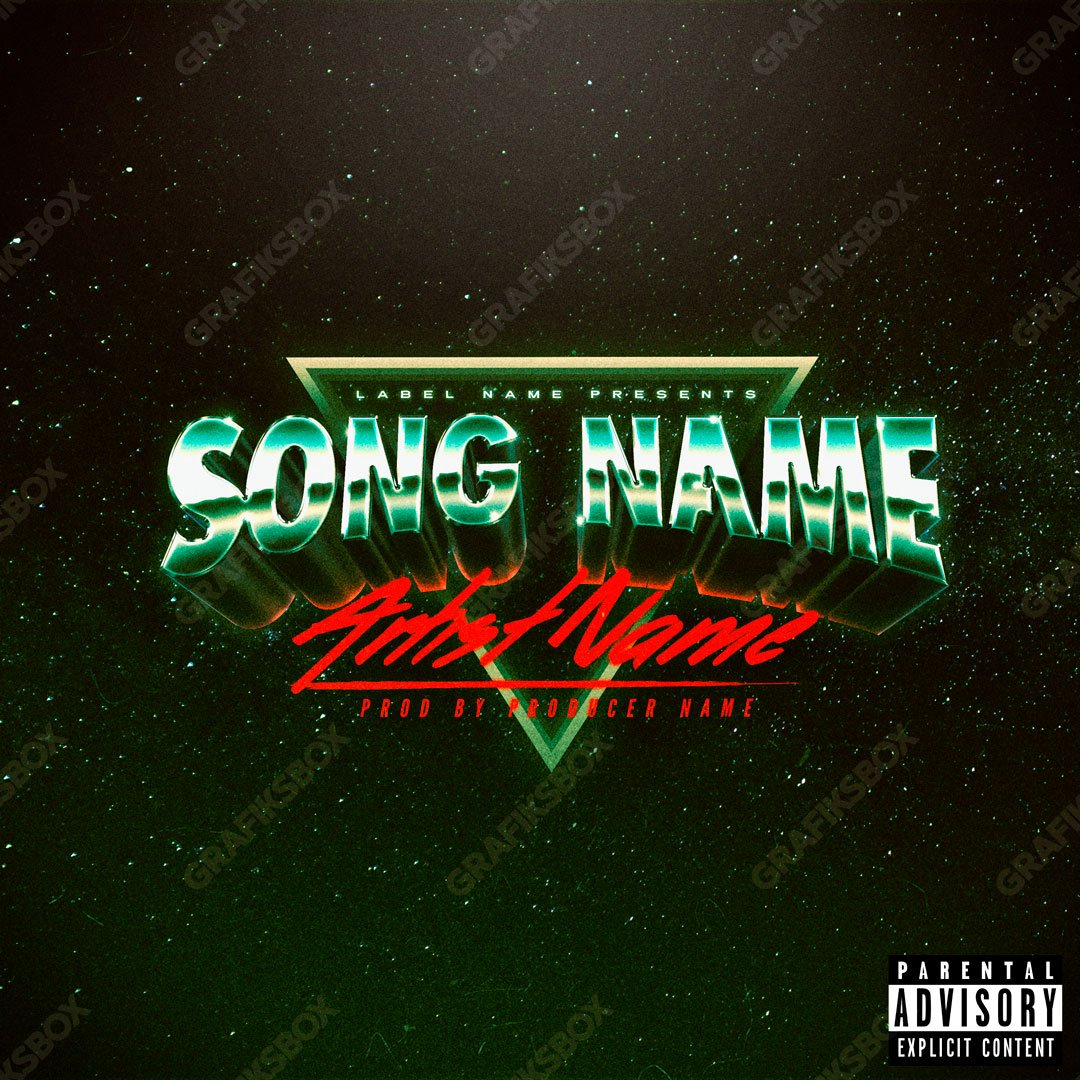 SynthWave 80s premade cover art