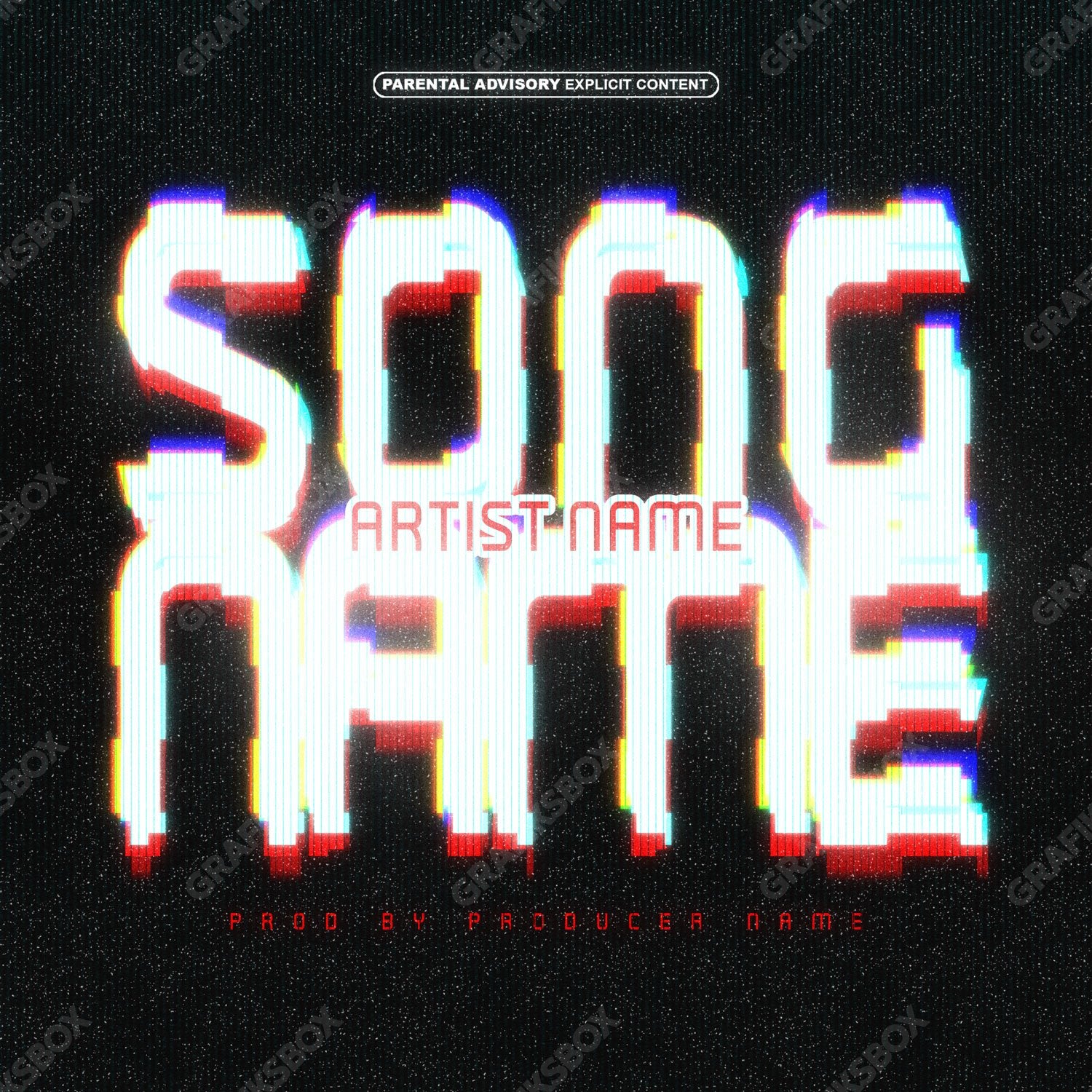 Tv Glitch premade cover art