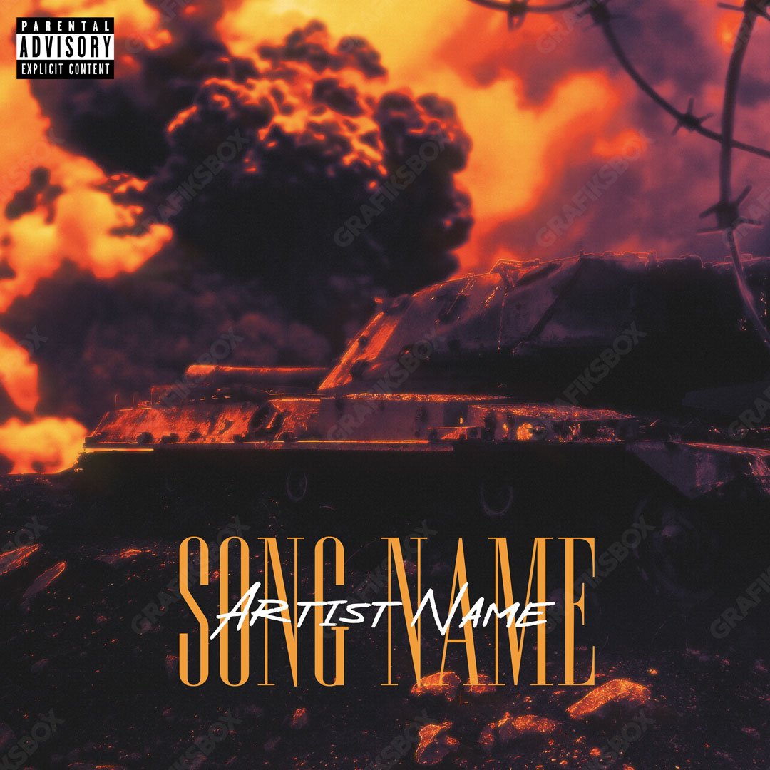 war tank premade cover art