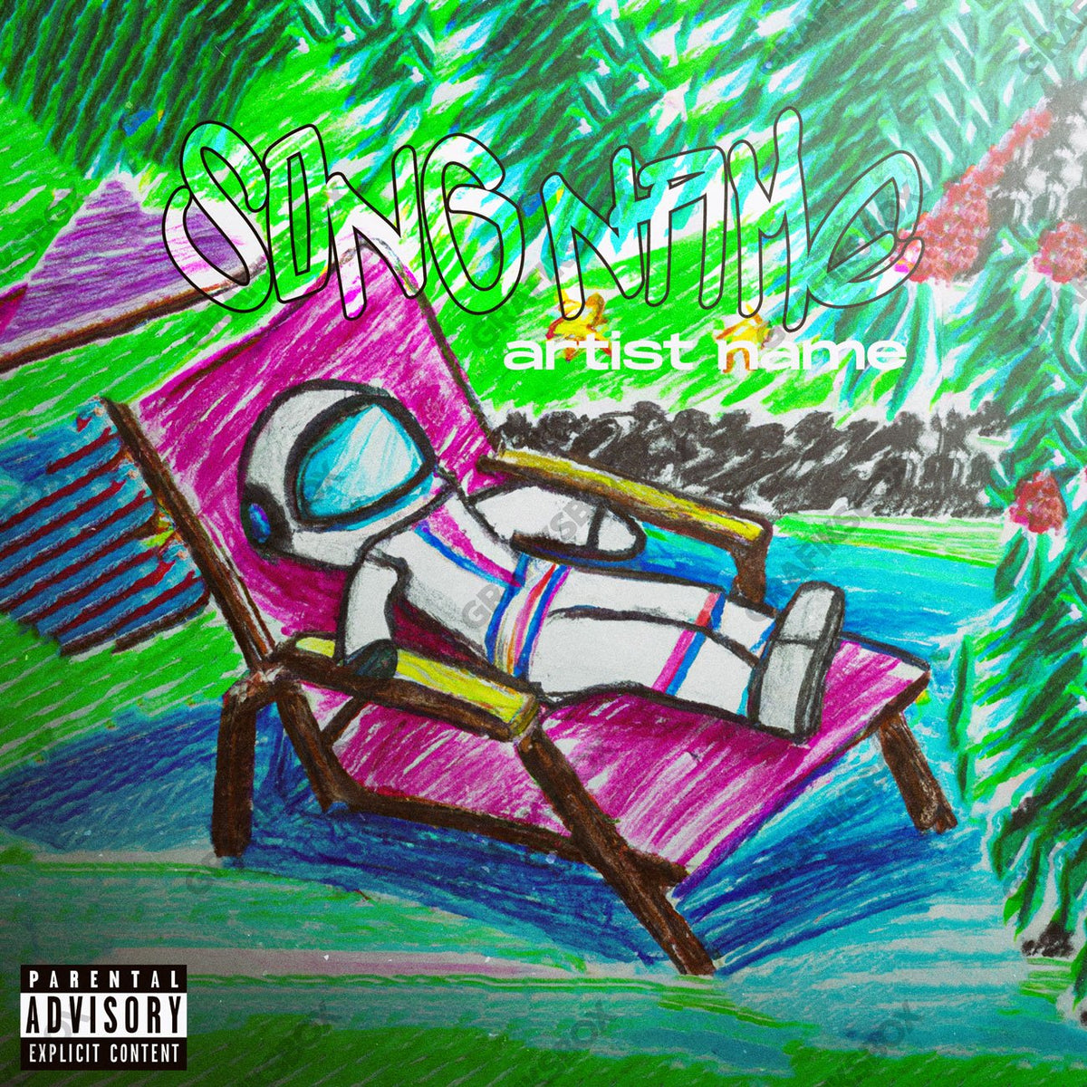Astro Holiday premade cover art