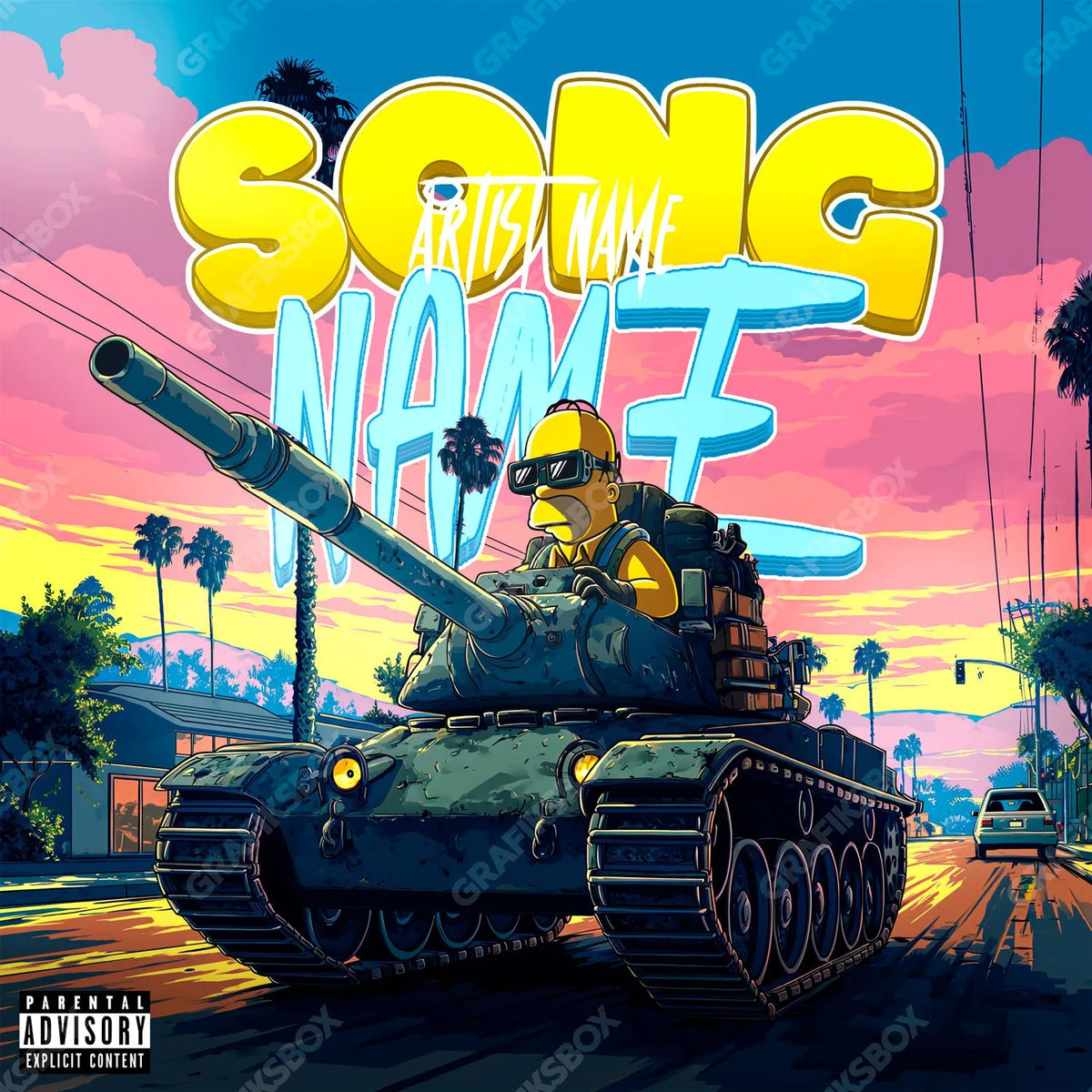 Battle Tank premade cover art