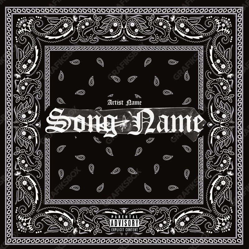 Black bandana premade cover art