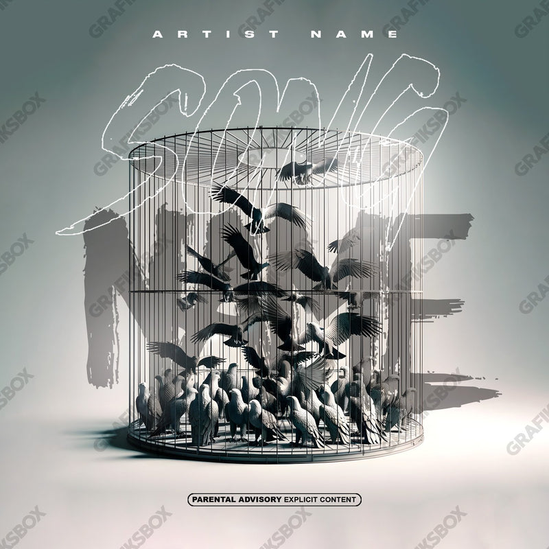 Caged premade cover art