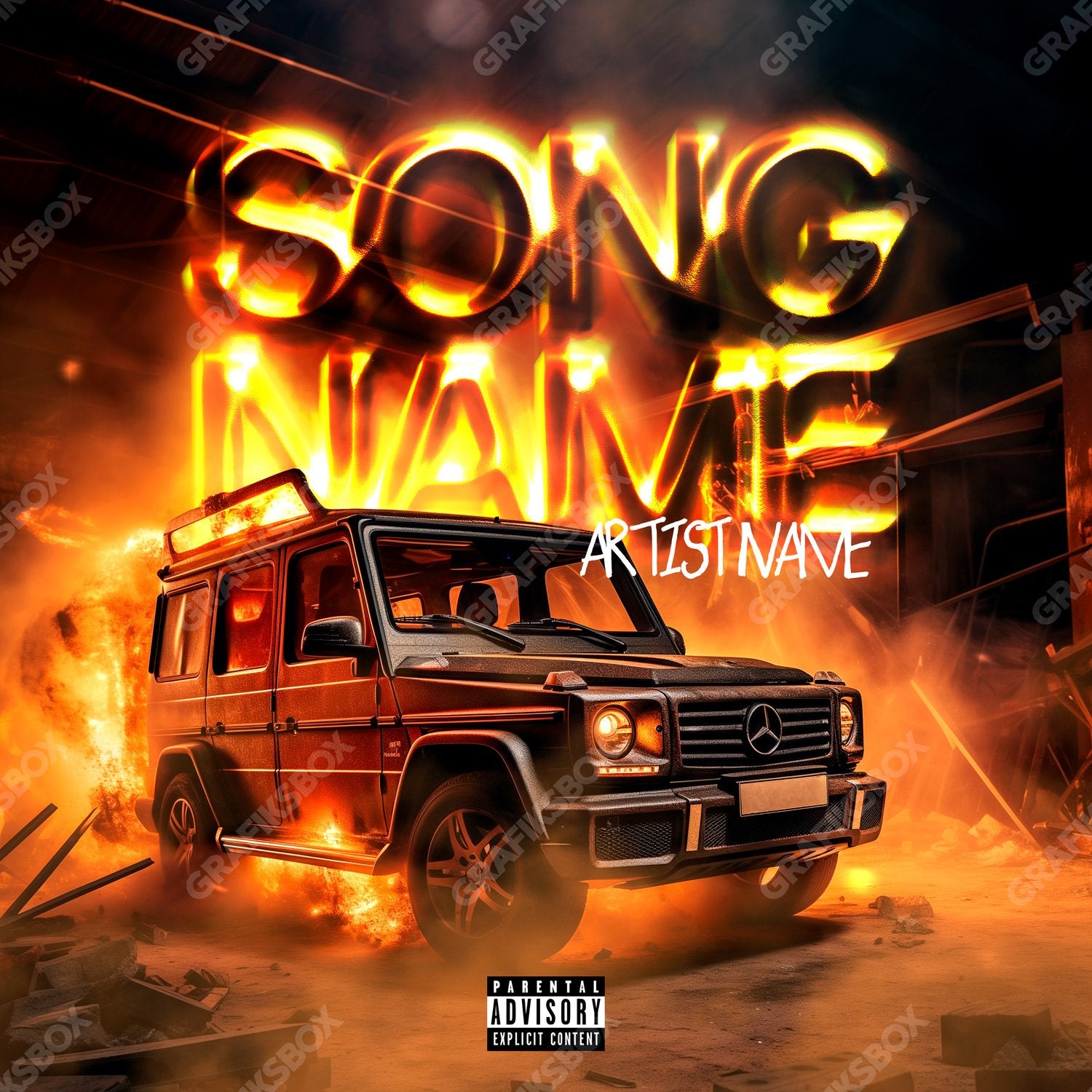 Hell Jeep premade cover art