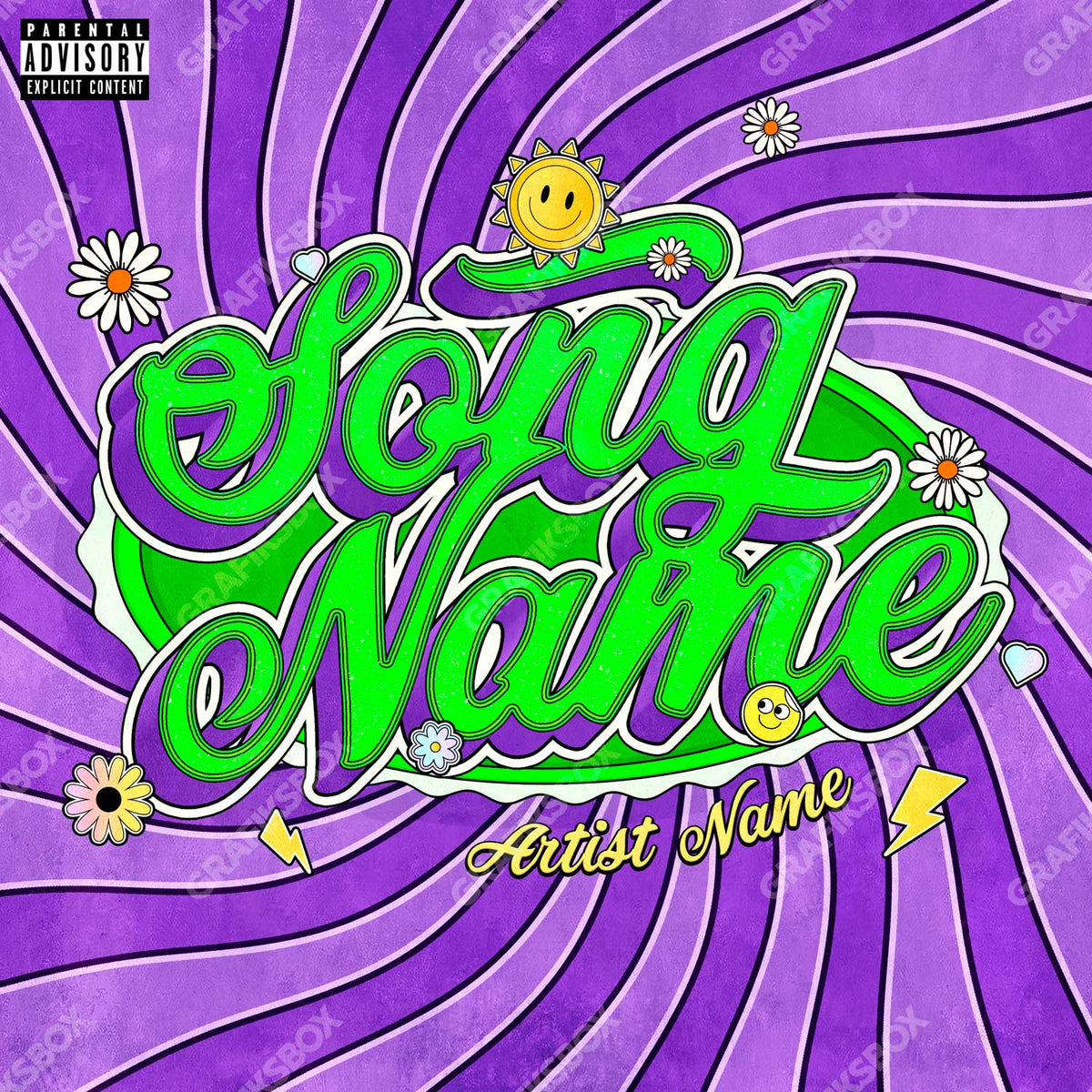 Hippie Flower premade cover art