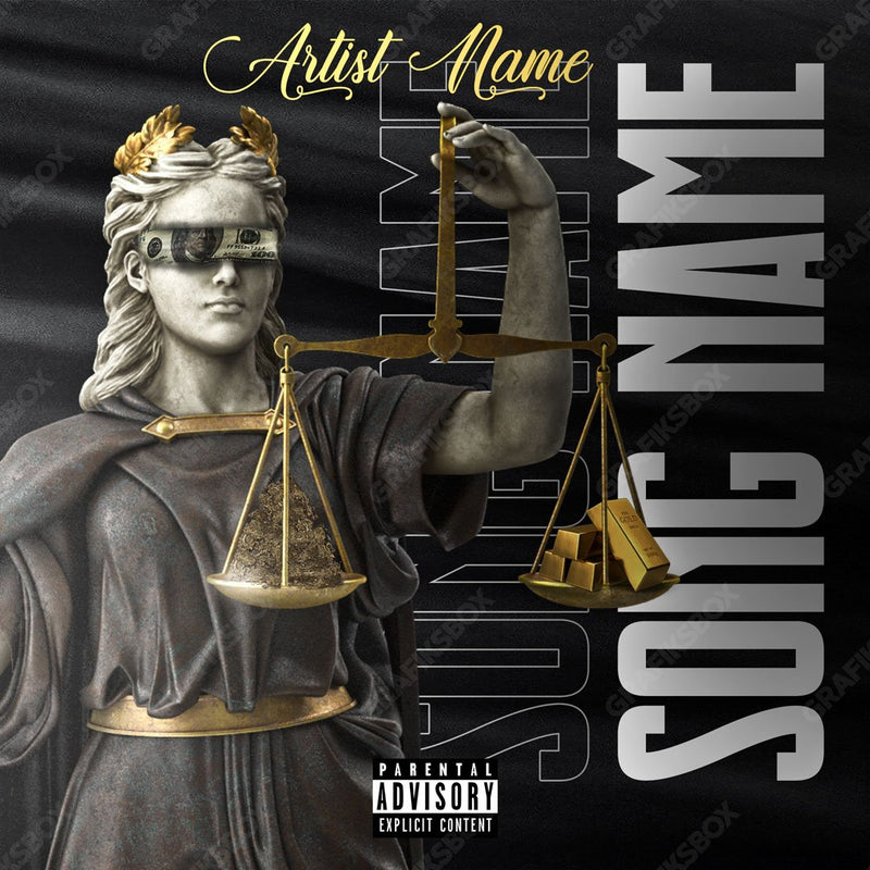 Gold Justice premade cover art