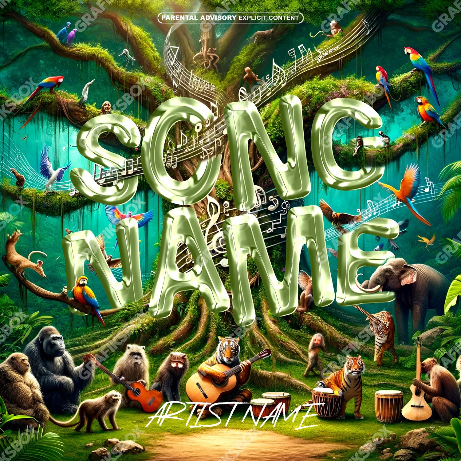 Jungle Band premade cover art
