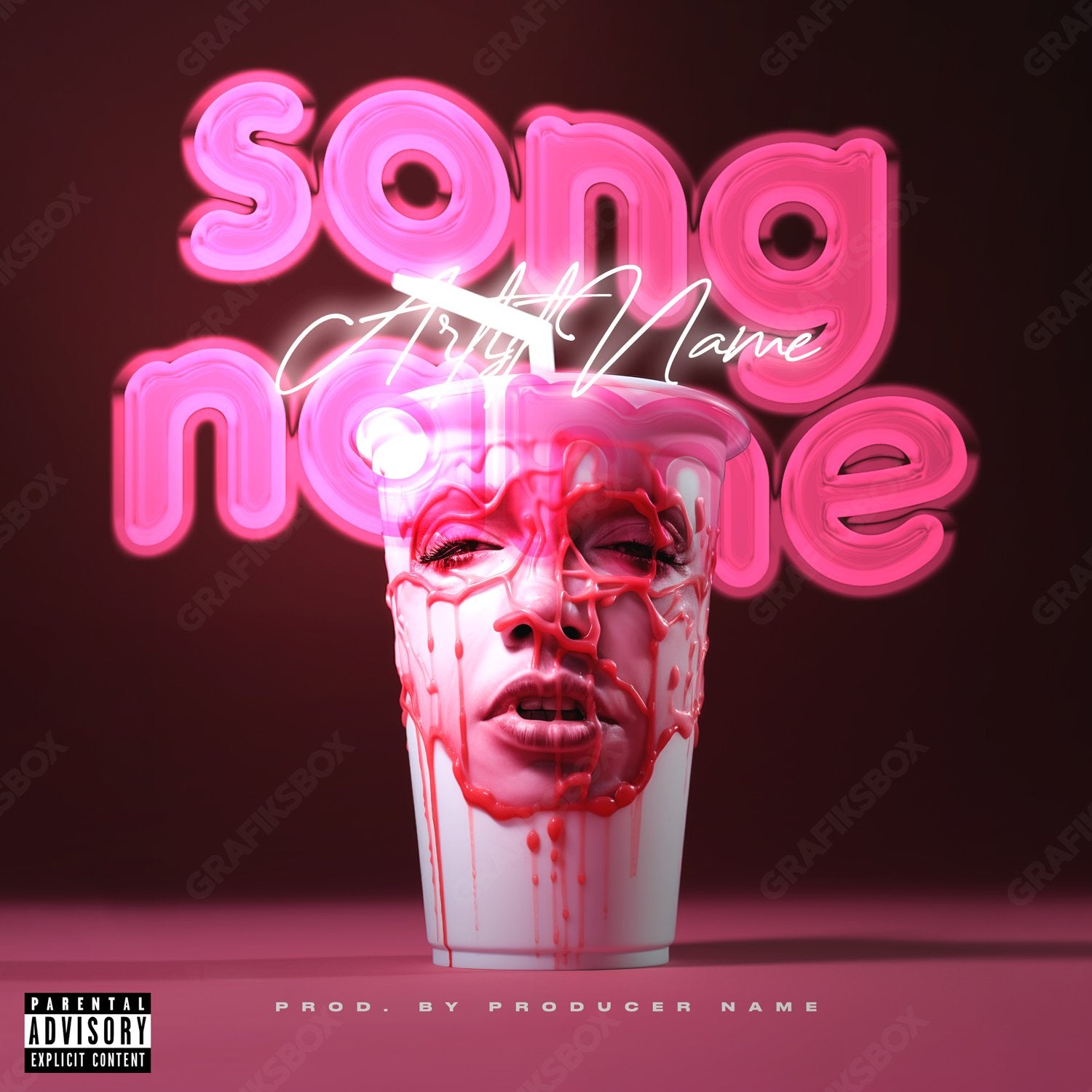Pink Cup premade cover art
