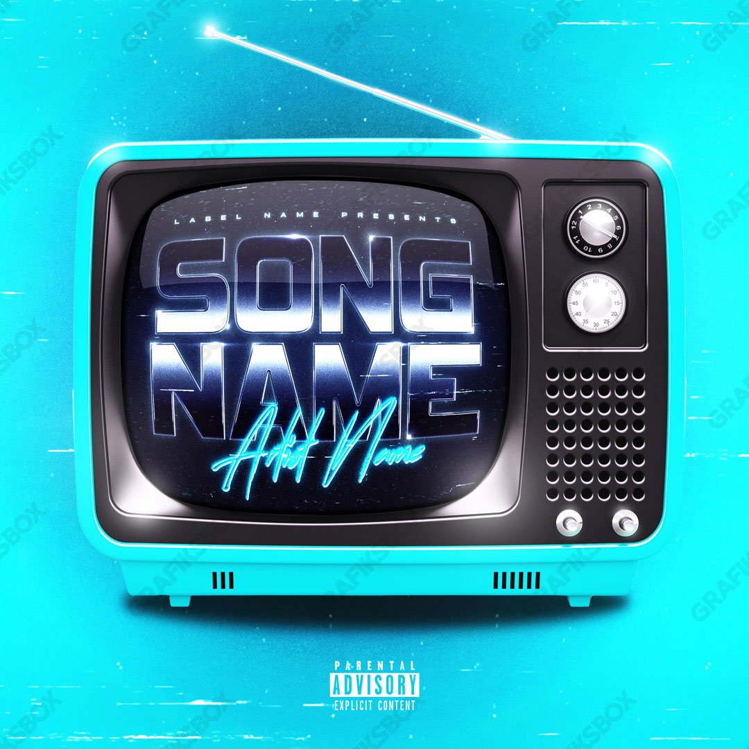 retro tv premade cover art