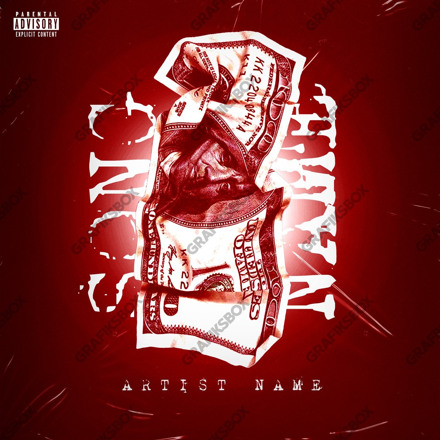 Red Cash premade cover art