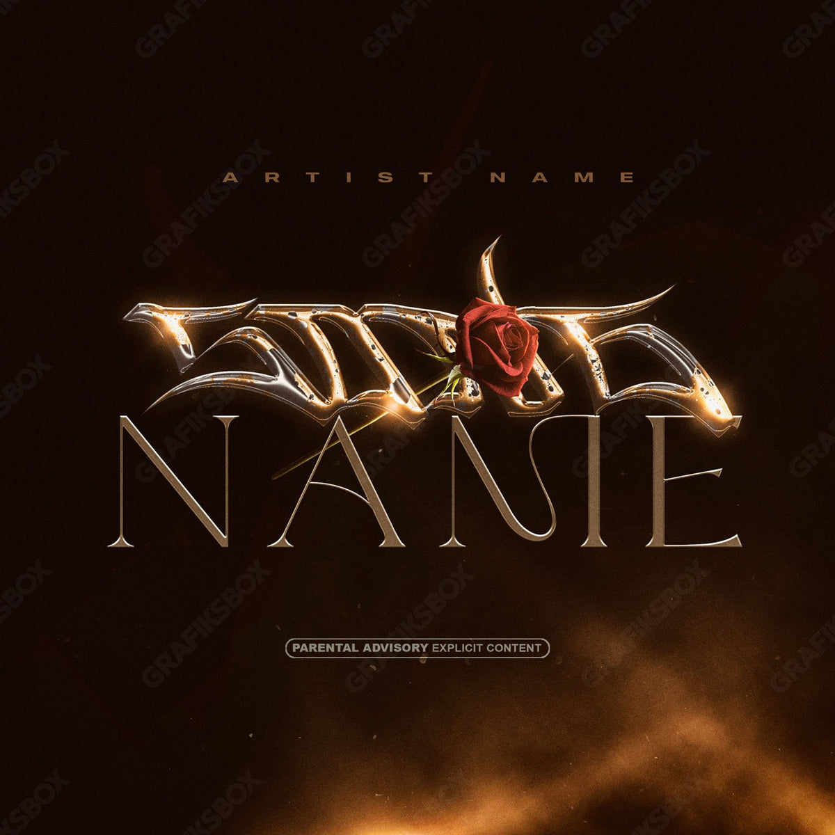 Red Flower premade cover art