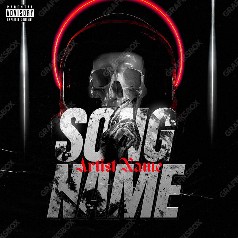 Skull Silence premade cover art