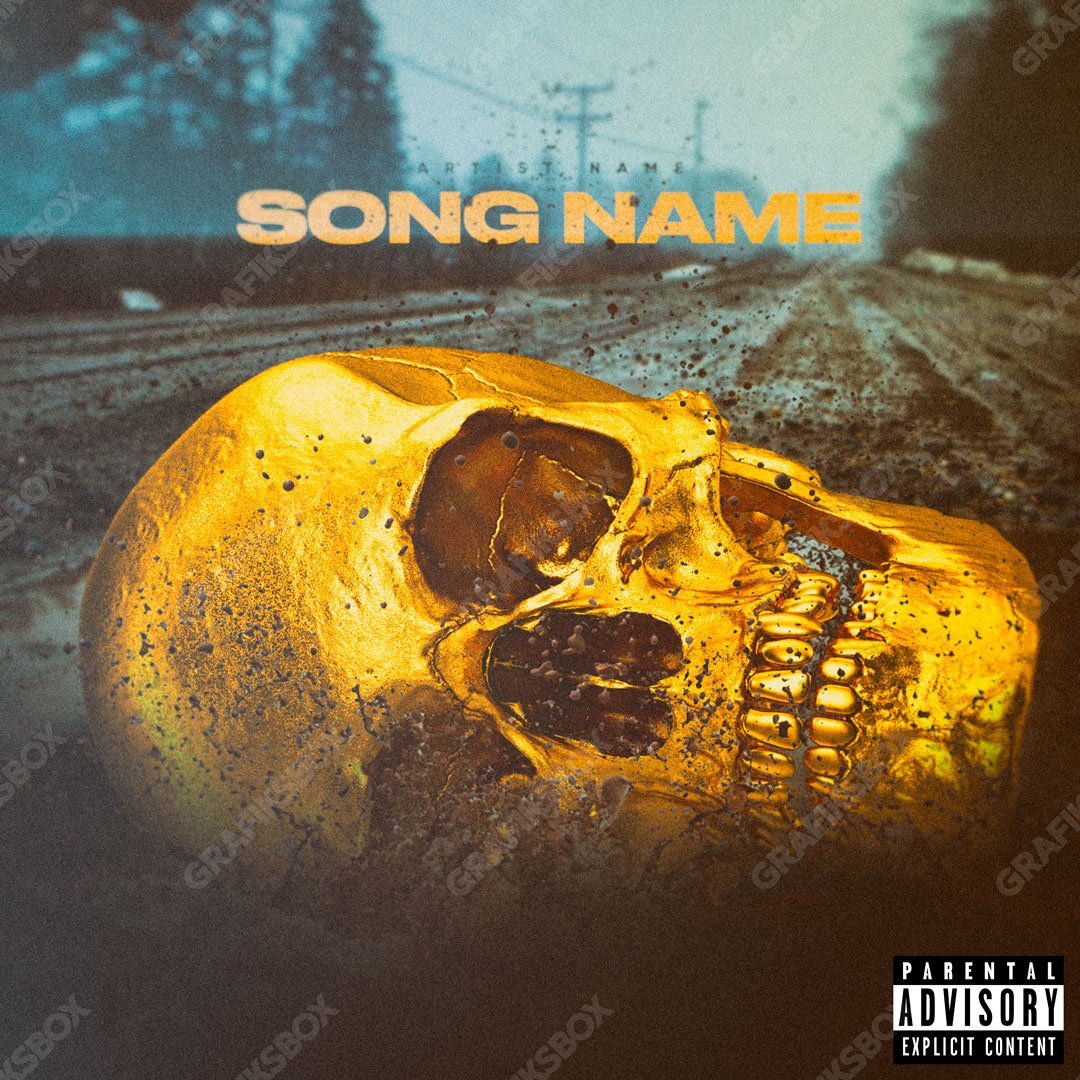 Skull in the mud premade cover art