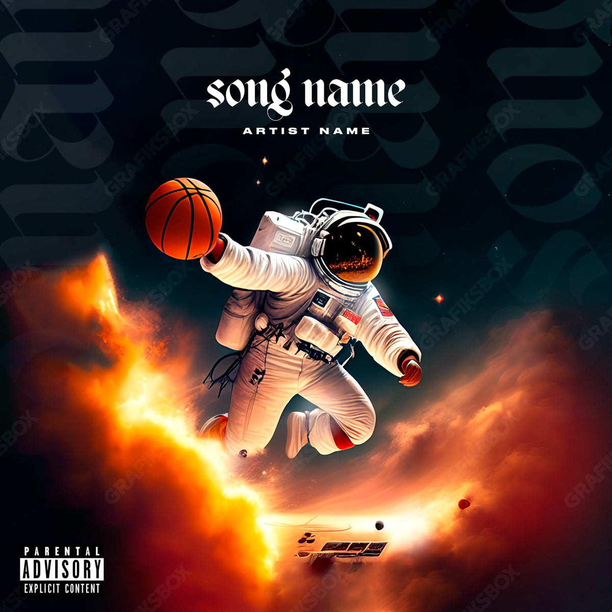Space Ballin premade cover art