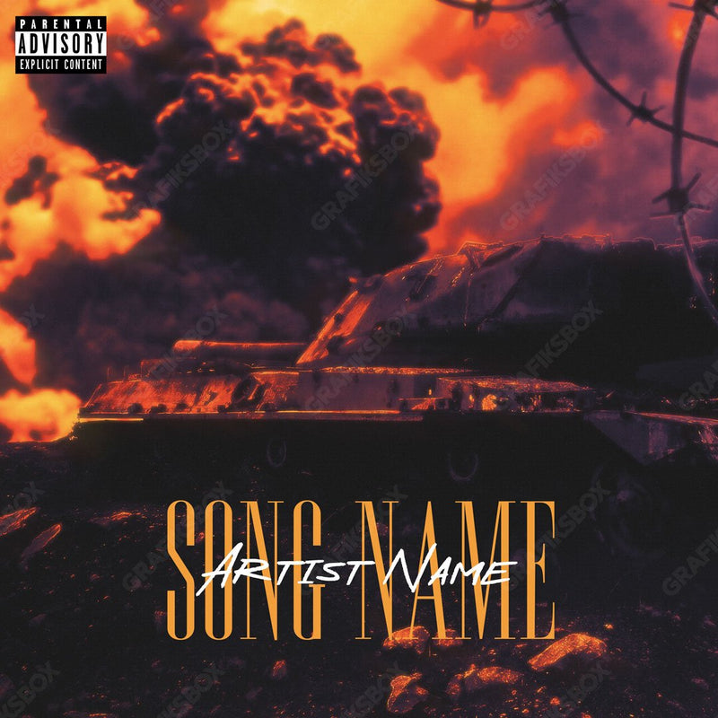 war tank premade cover art